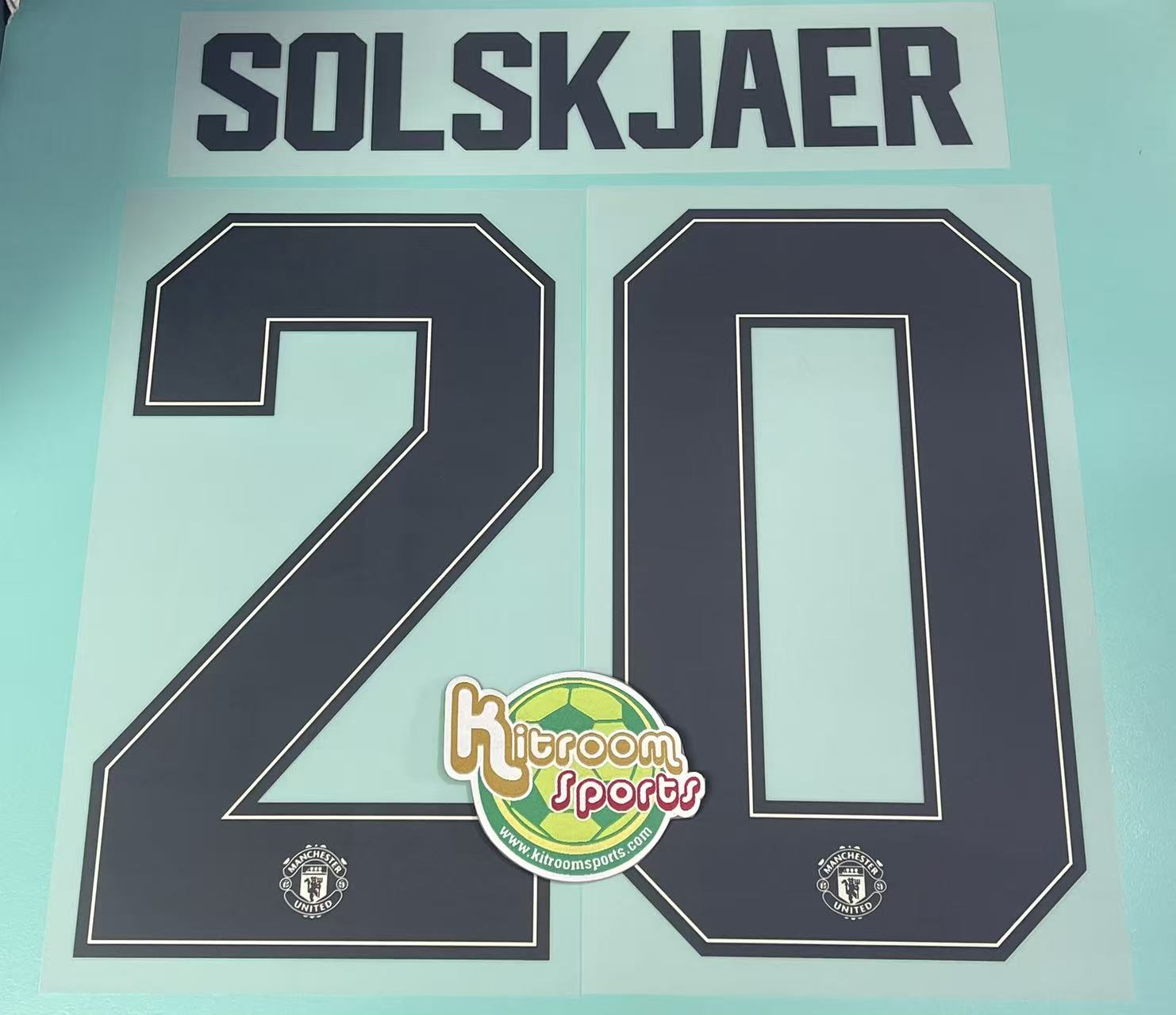 2019-20 Manchester United Away UCL Nameset #20 SOLSKJAER