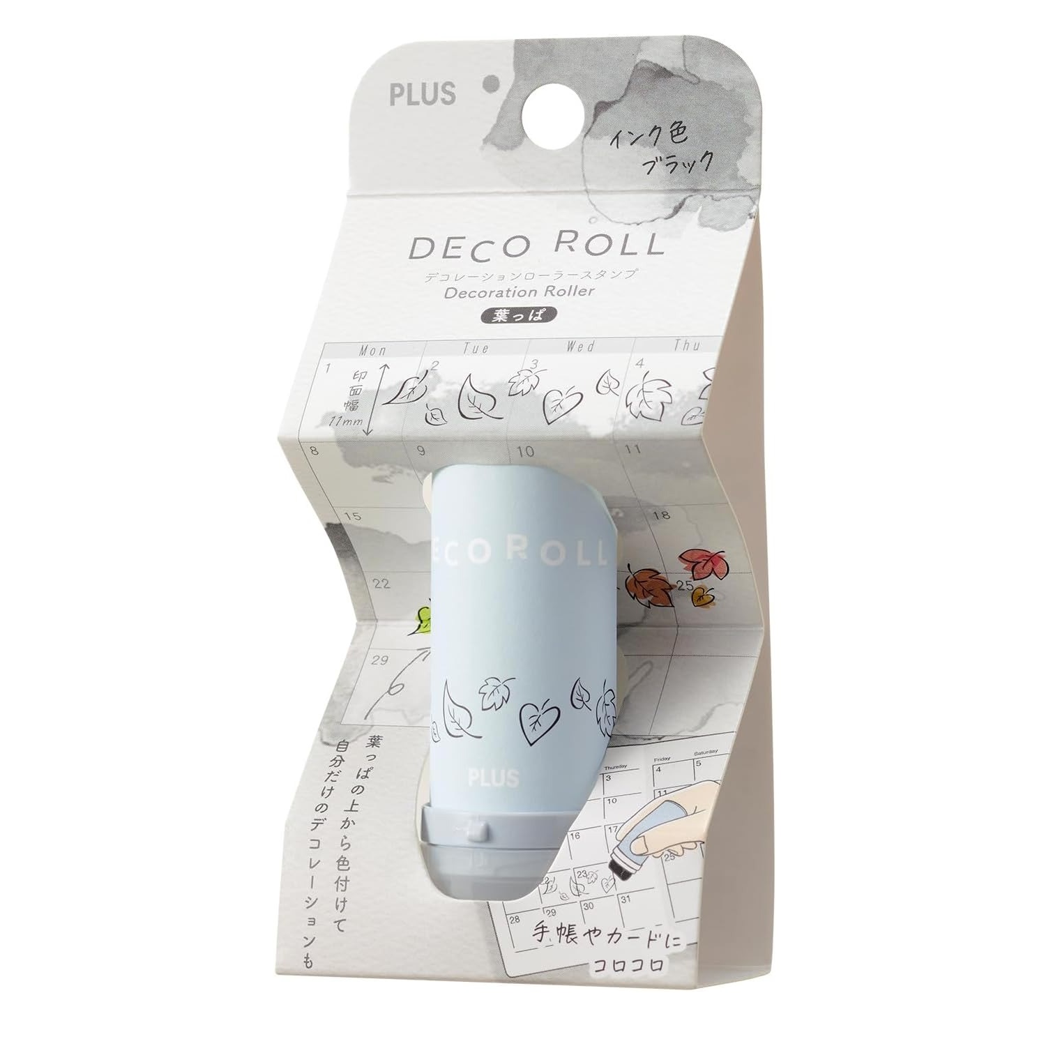 現貨｜葉子圖案 PLUS DECO ROLL 日版 裝飾 轆轆 印章 (40-196)