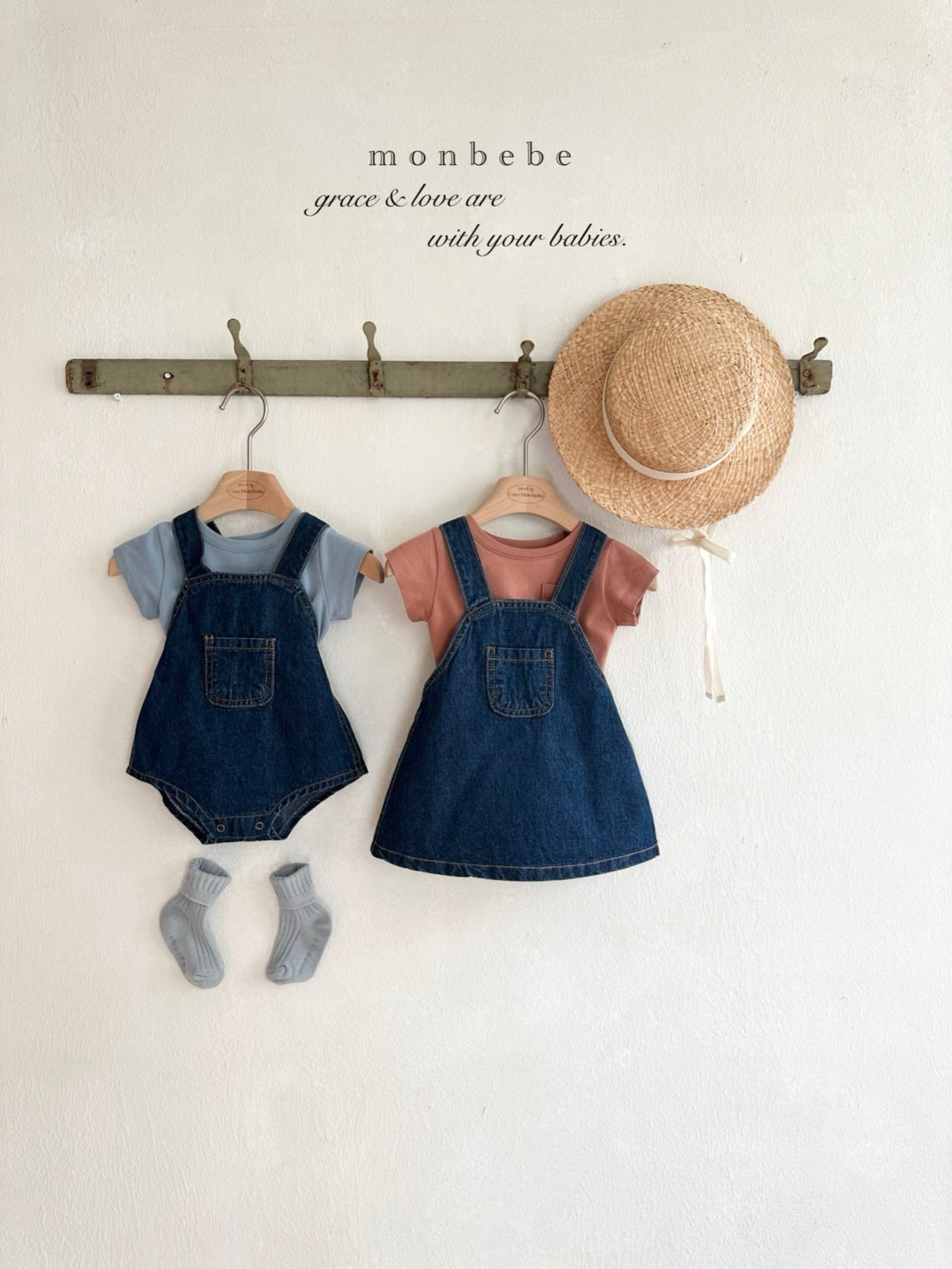 Bonbon Denim Overalls