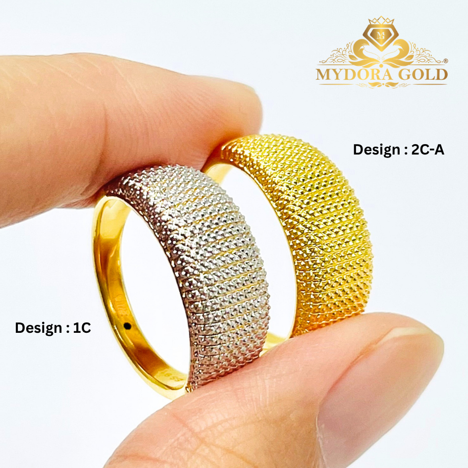 MYDORA Cincin Mini Siciliaa Diamond Cut (5G) l EMAS 916/22K