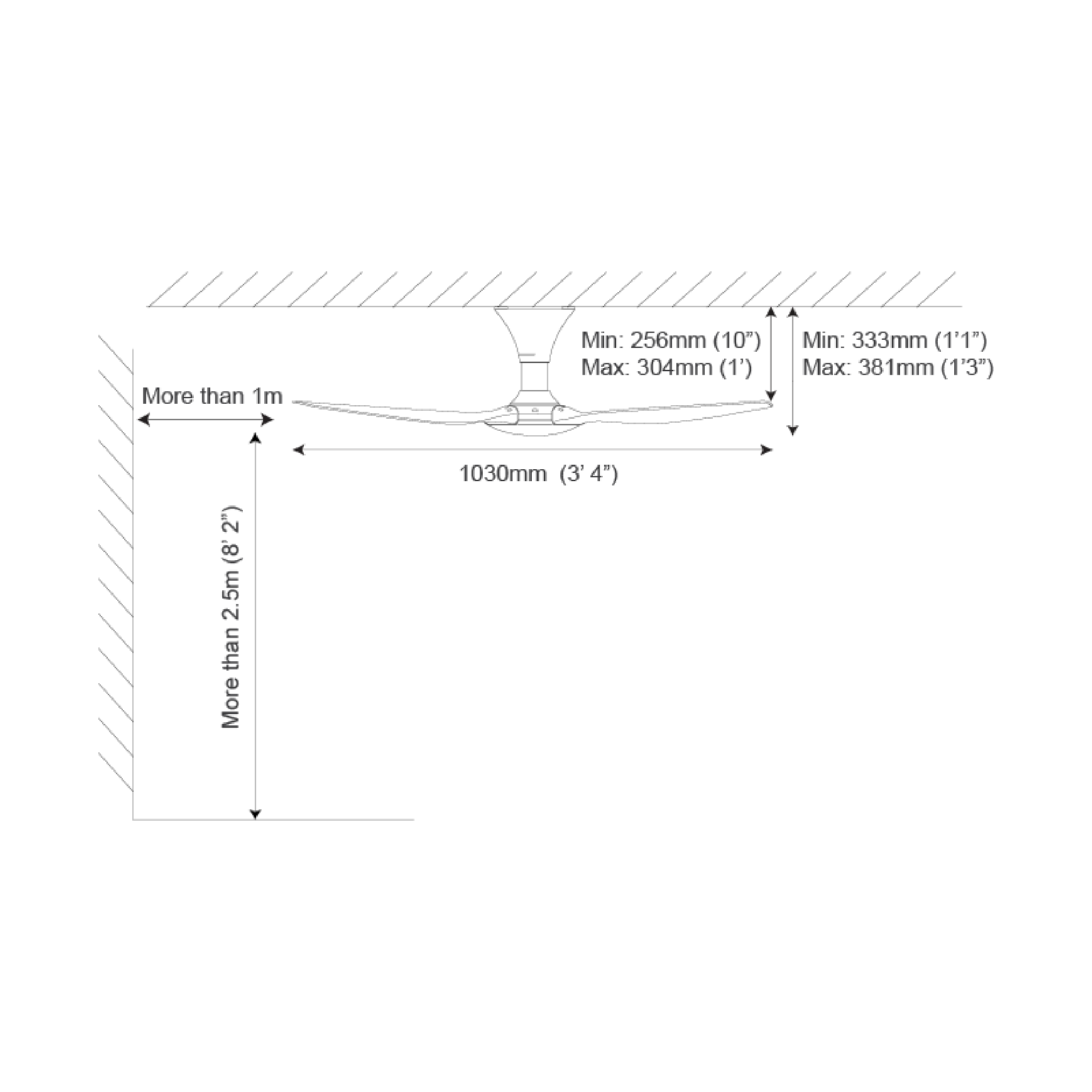 Alpha 40" AX70 DC Motor ABS Ceiling Fan (AX70-5B)