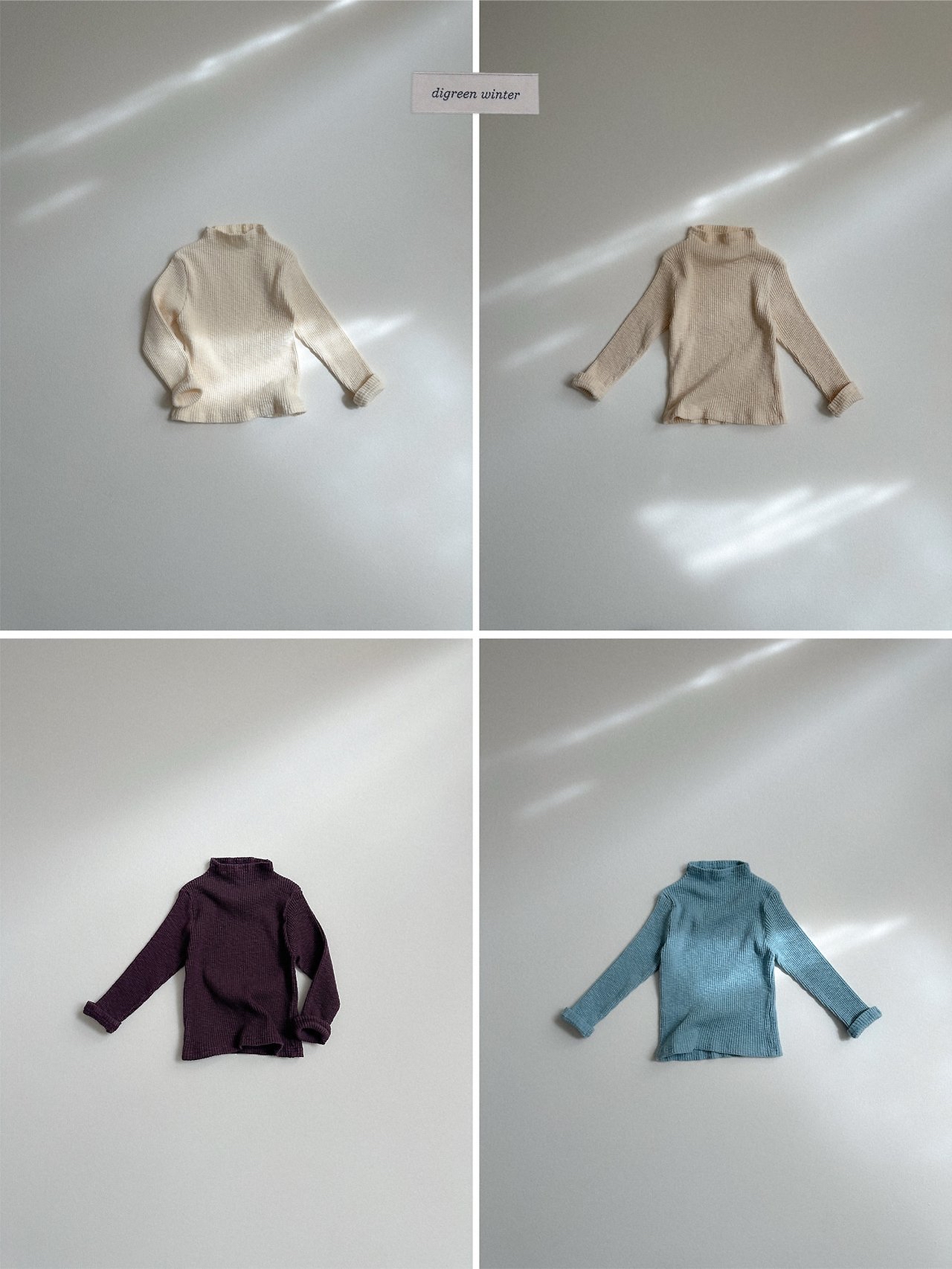 Digreen | Taupe Turtle-neck Tee 