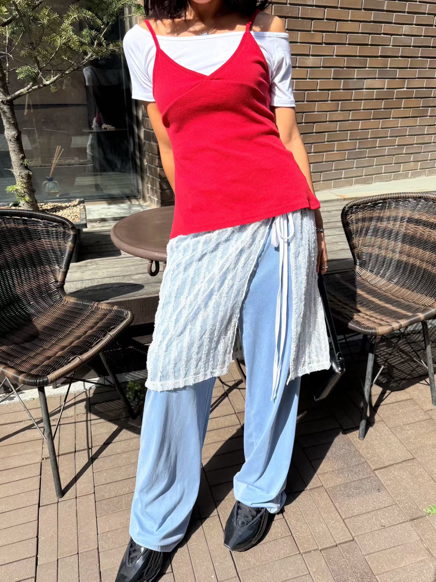 蕾絲自由披搭