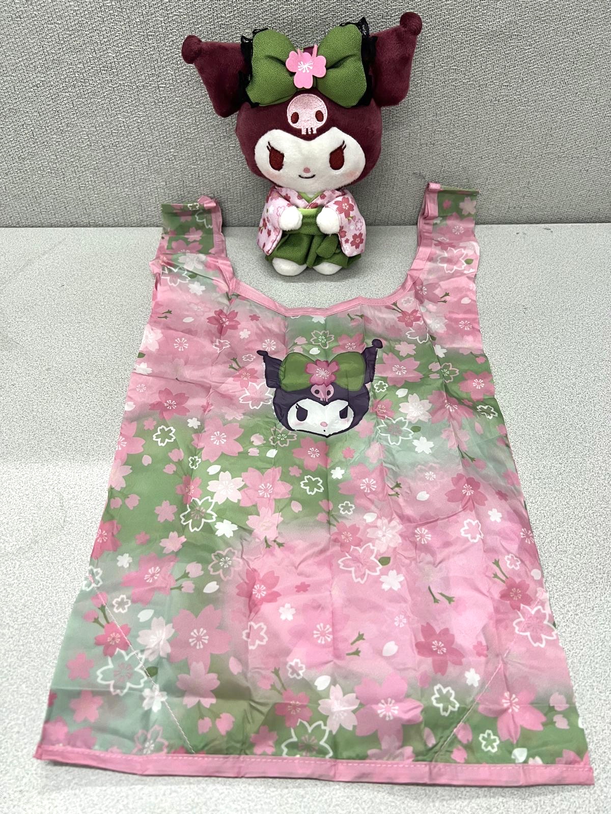 🎌日本直送🎌Sanrio 抹茶櫻花系列 公仔掛飾連背心環保袋