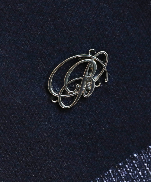 Big B Logo Full-Zip Knit Track Top - Navy Blue