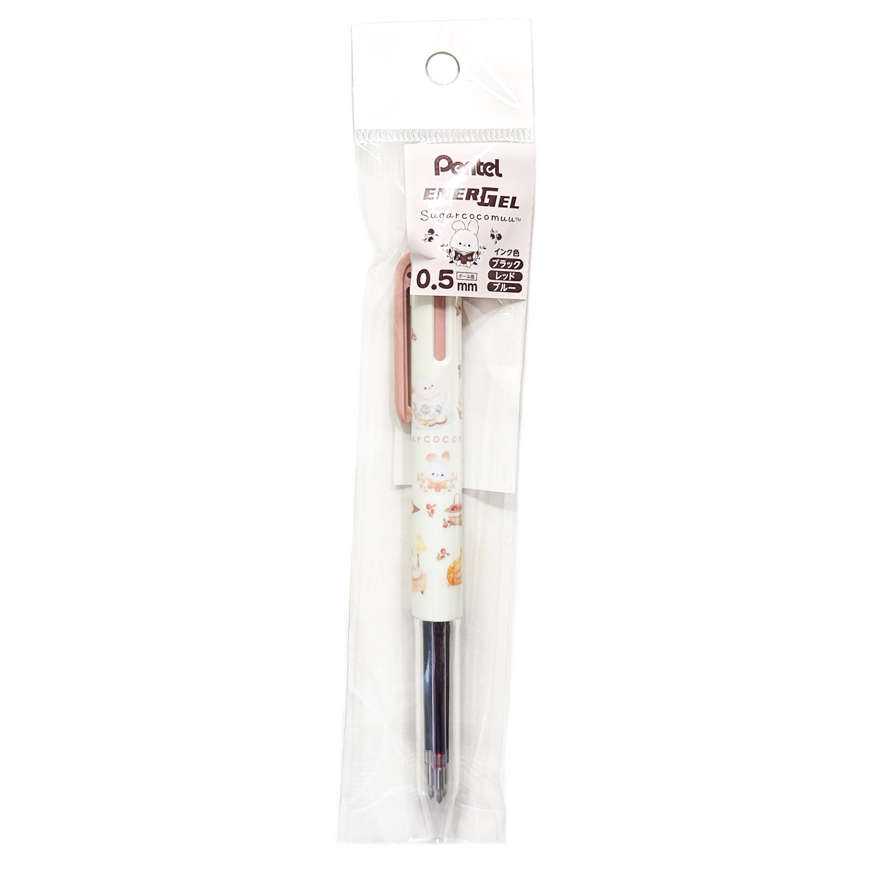 現貨｜San-X Sugarcocomuu 棉花糖兔 日本製 Pentel EnerGel 0.5mm 3色啫喱筆 (PR17501)