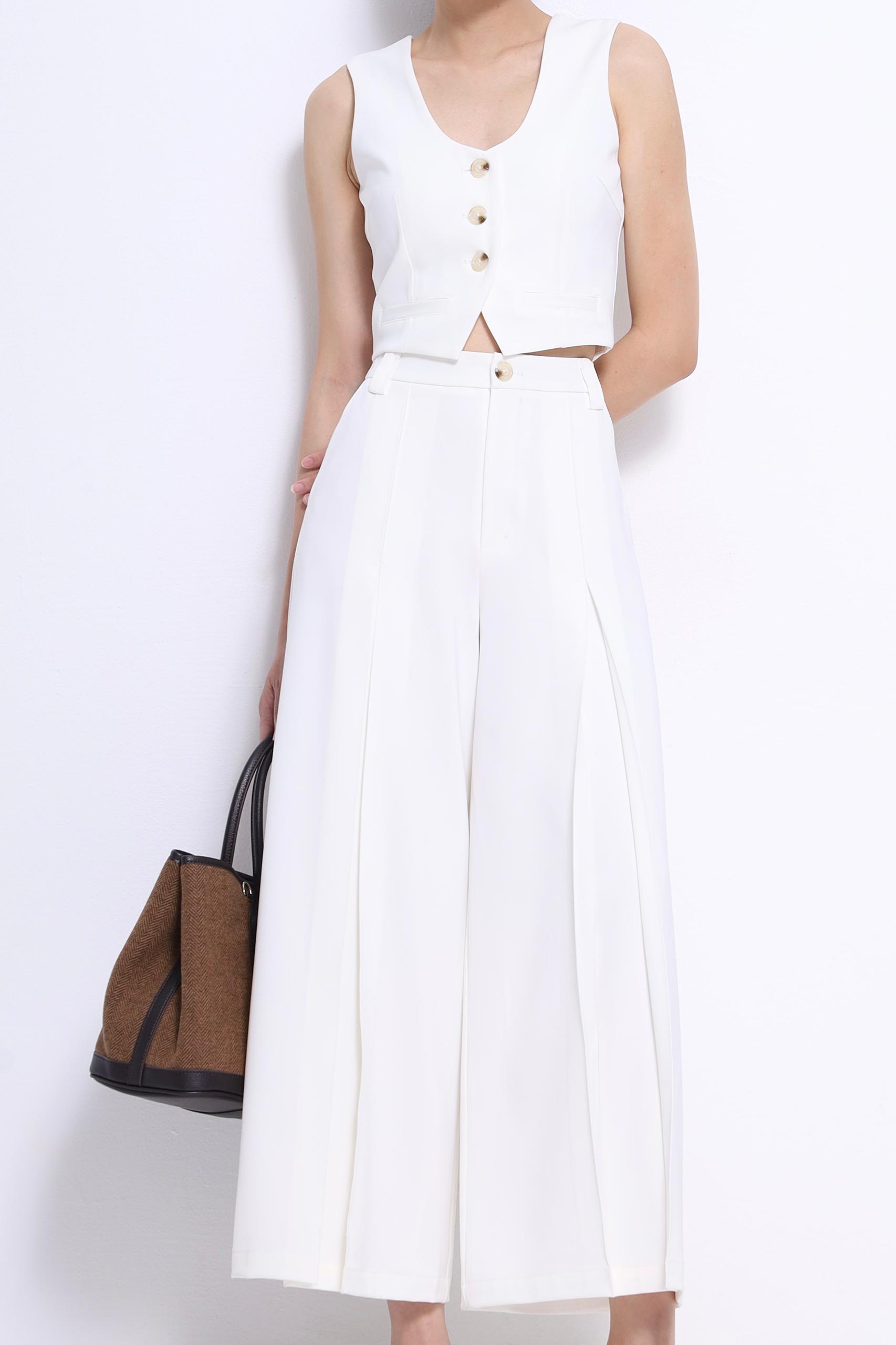 CP1633 FRONT PLEAT WIDE LEG PANT