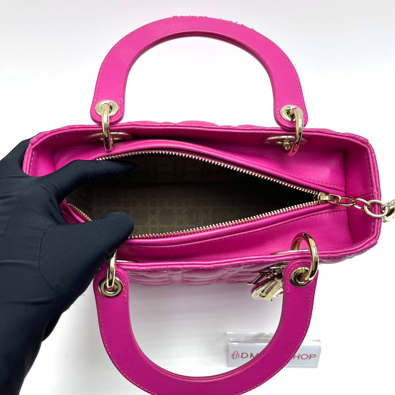 Dior Lady Dior Medium Pink GHW