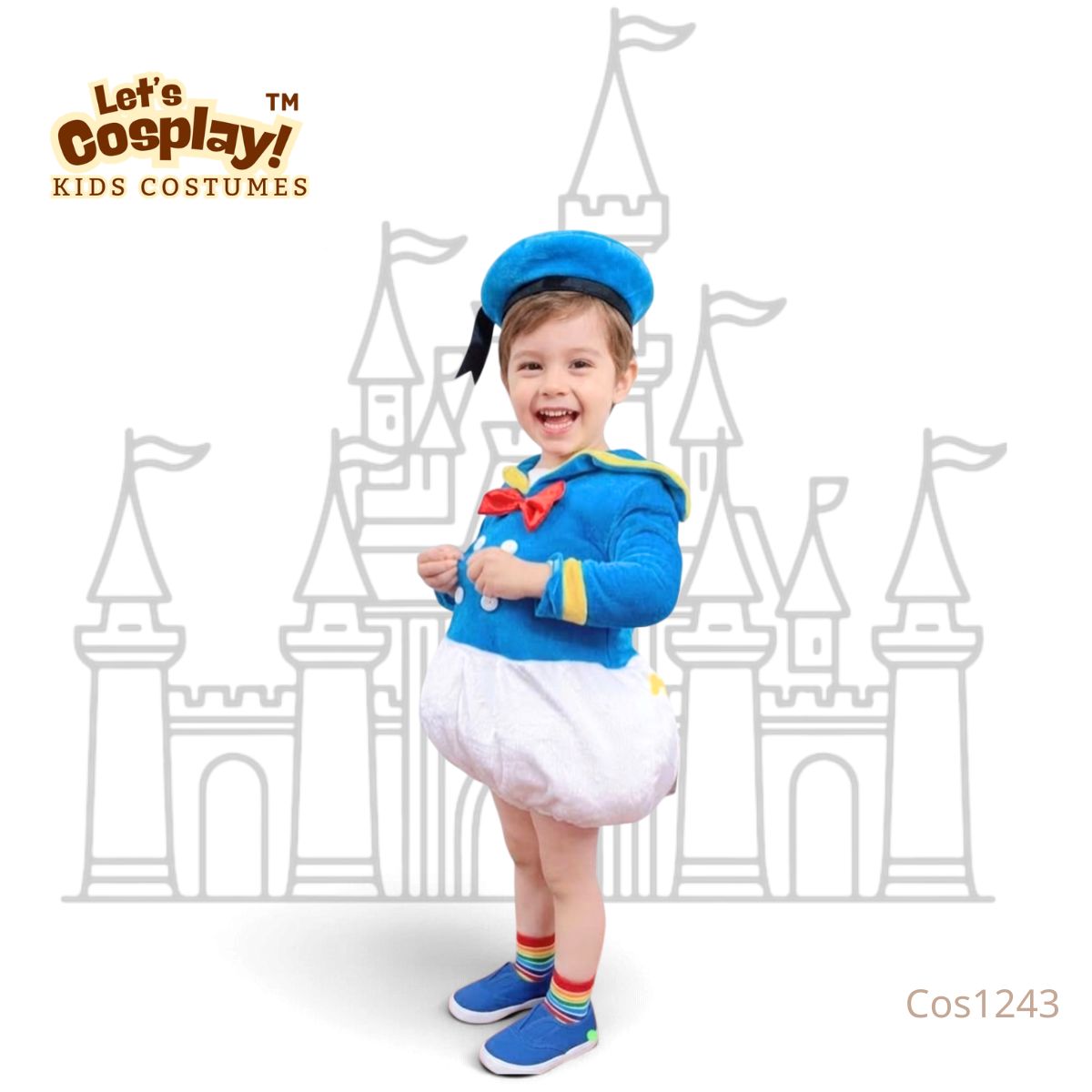 兒童唐老鴨風格Donald Duck Costume 迪士尼主題服裝 Lets Cosplay香港現貨COS1243
