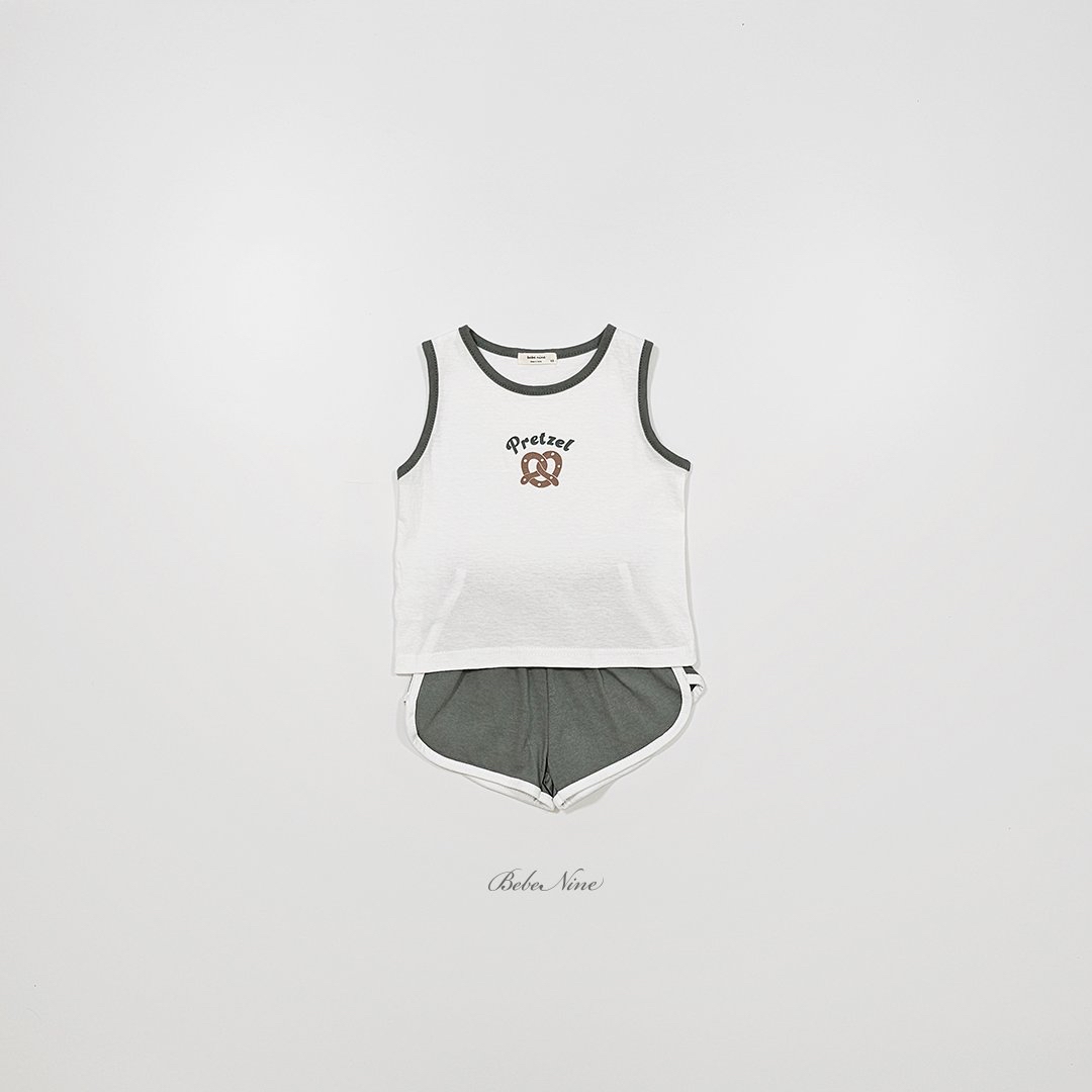 ☀️預訂 韓國直送☀️🇰🇷Bebenine兩色脆餅印花背心運動套裝