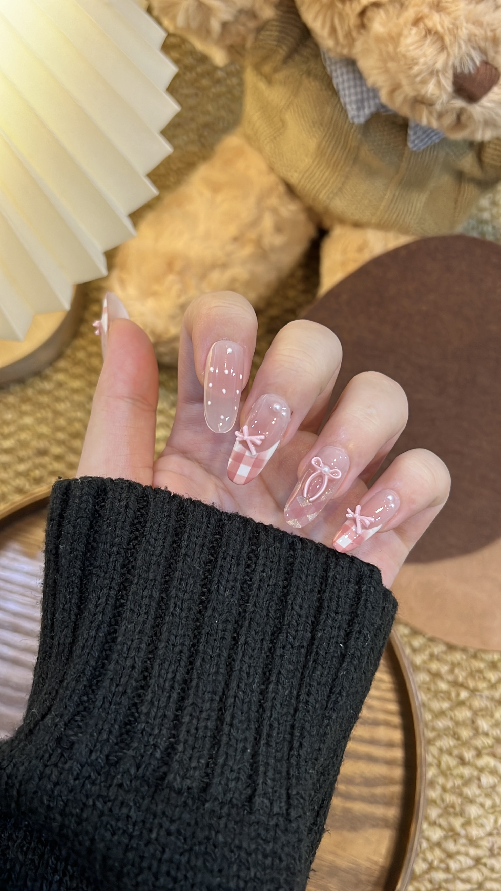 草莓格纹 中椭圆