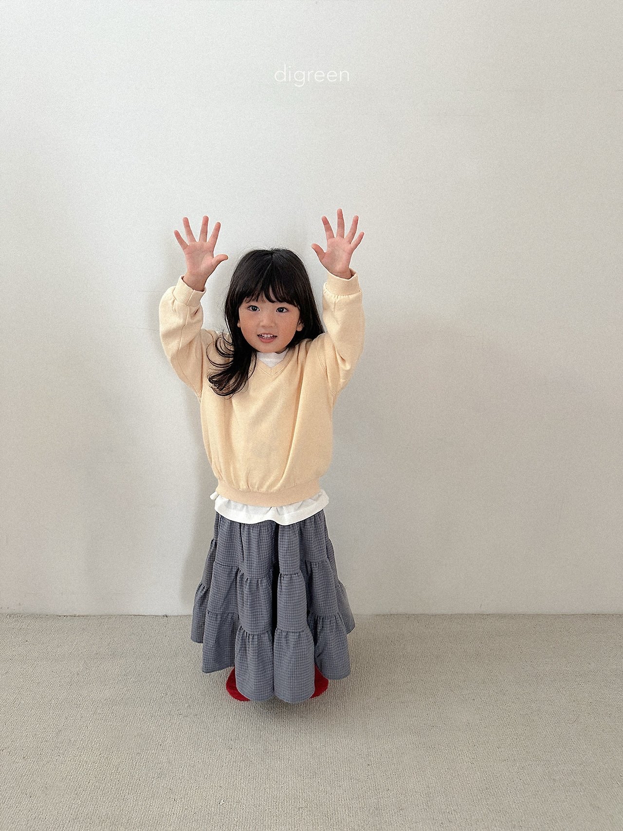 Digreen | check ruffle skirt 