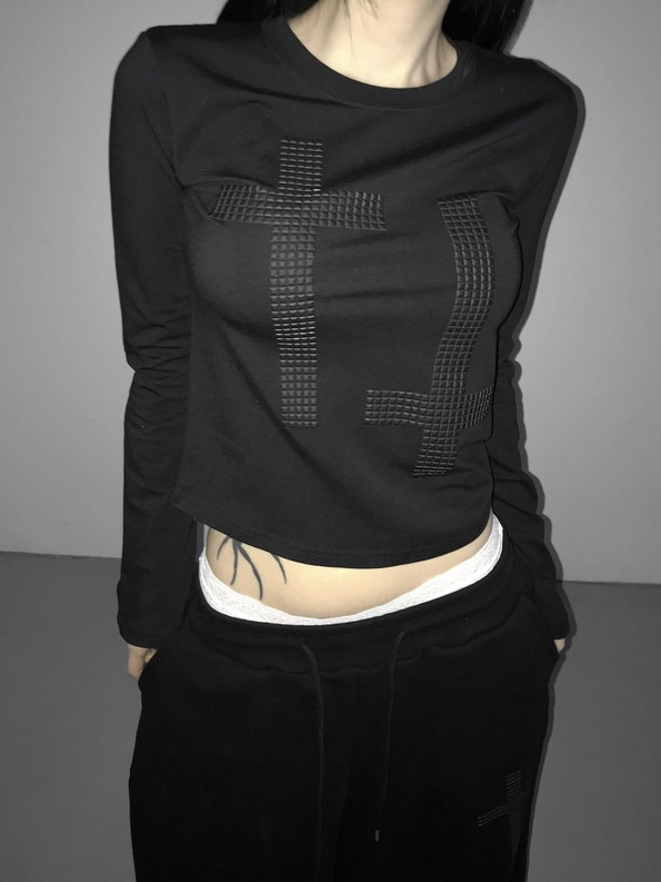 Studded Cross Long Sleeve