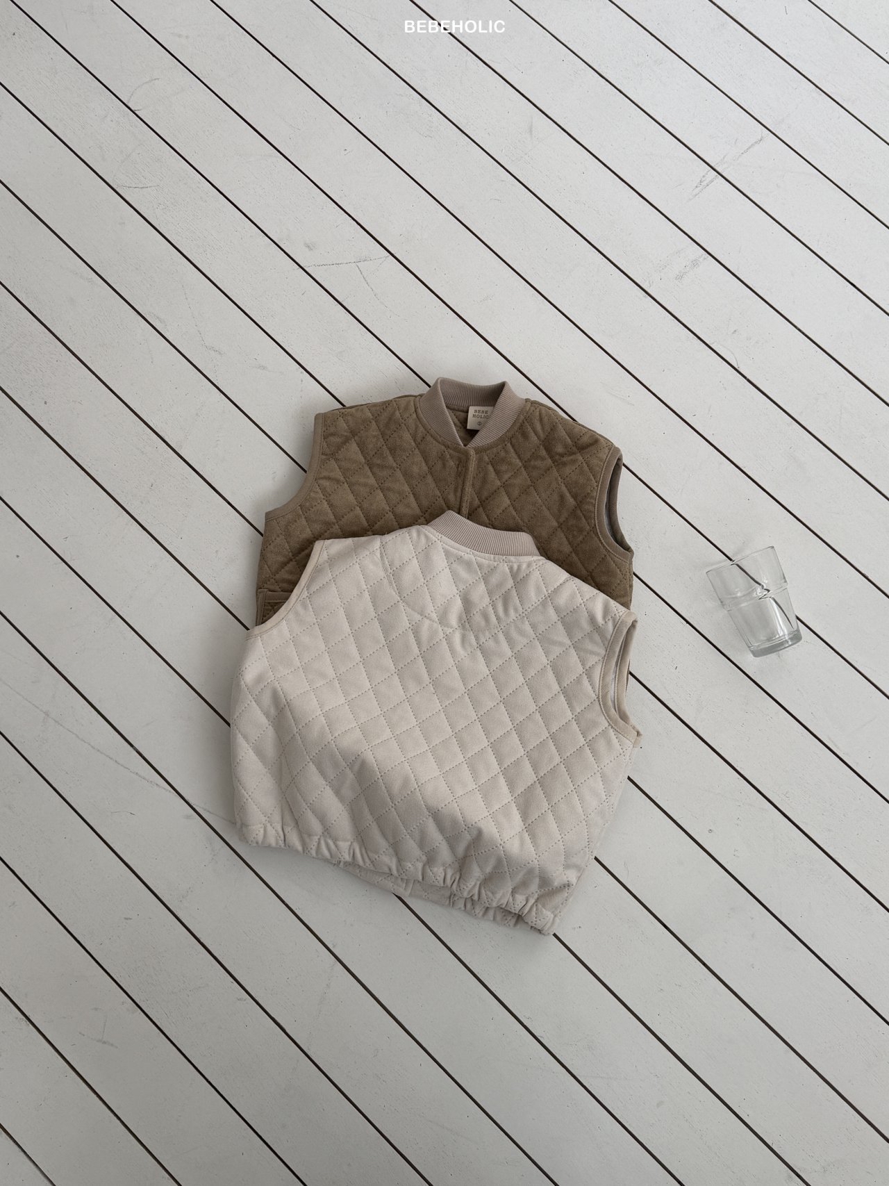 🌸預訂 韓國直送🌸🇰🇷BEBEHOLIC兩色口袋絎縫背心外套