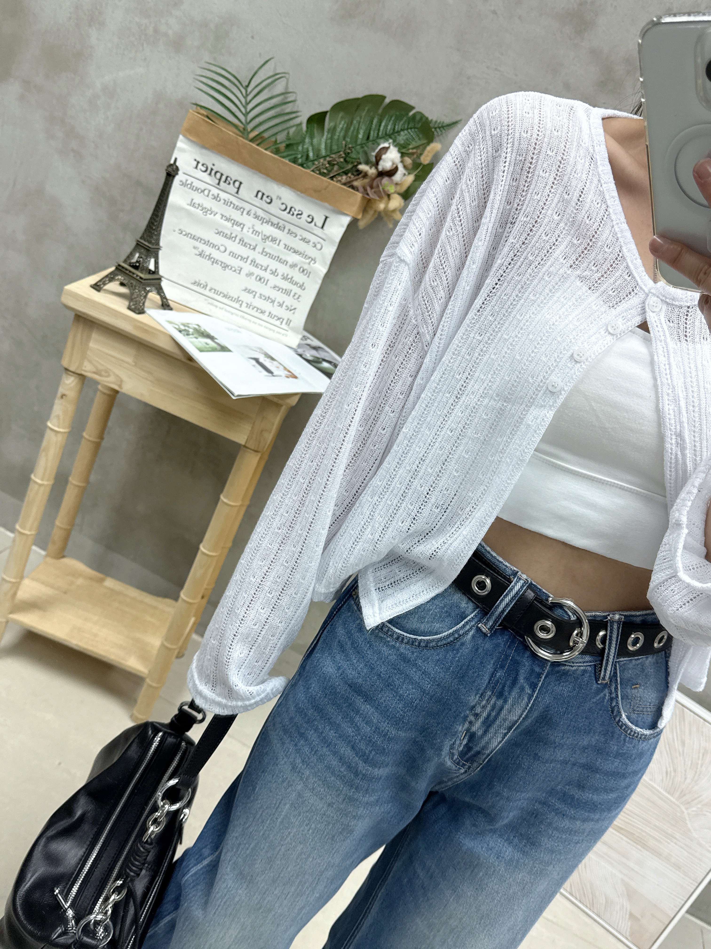 F06 藍色直腳牛仔褲