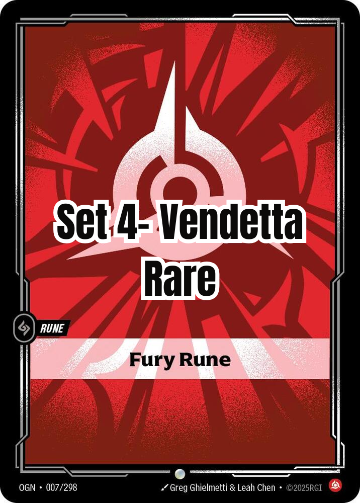 Vendetta - Rare - Fury Rune (Set 4)