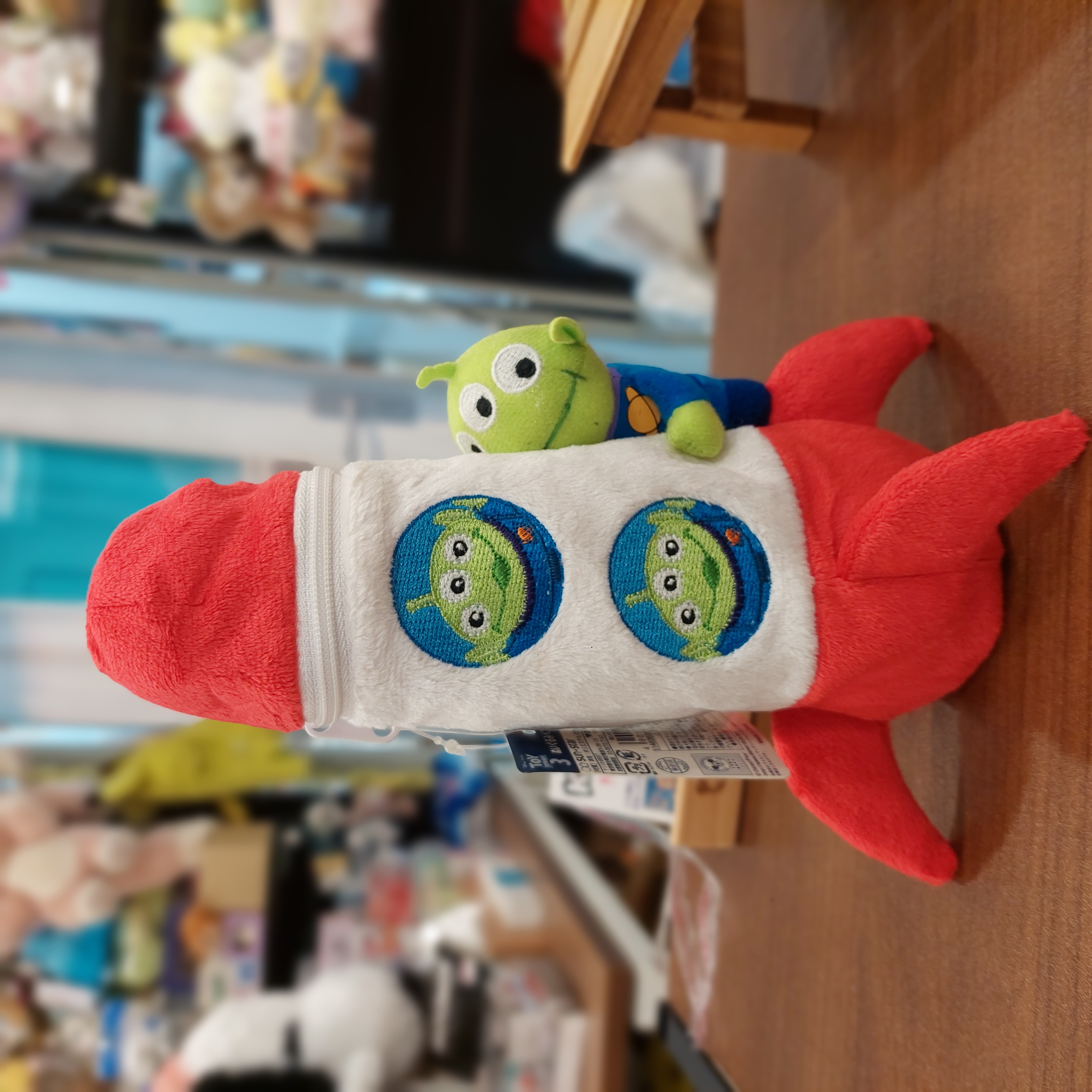 原裝日本 Toy Story 三眼仔 Alien 火箭 筆袋 多用途包包