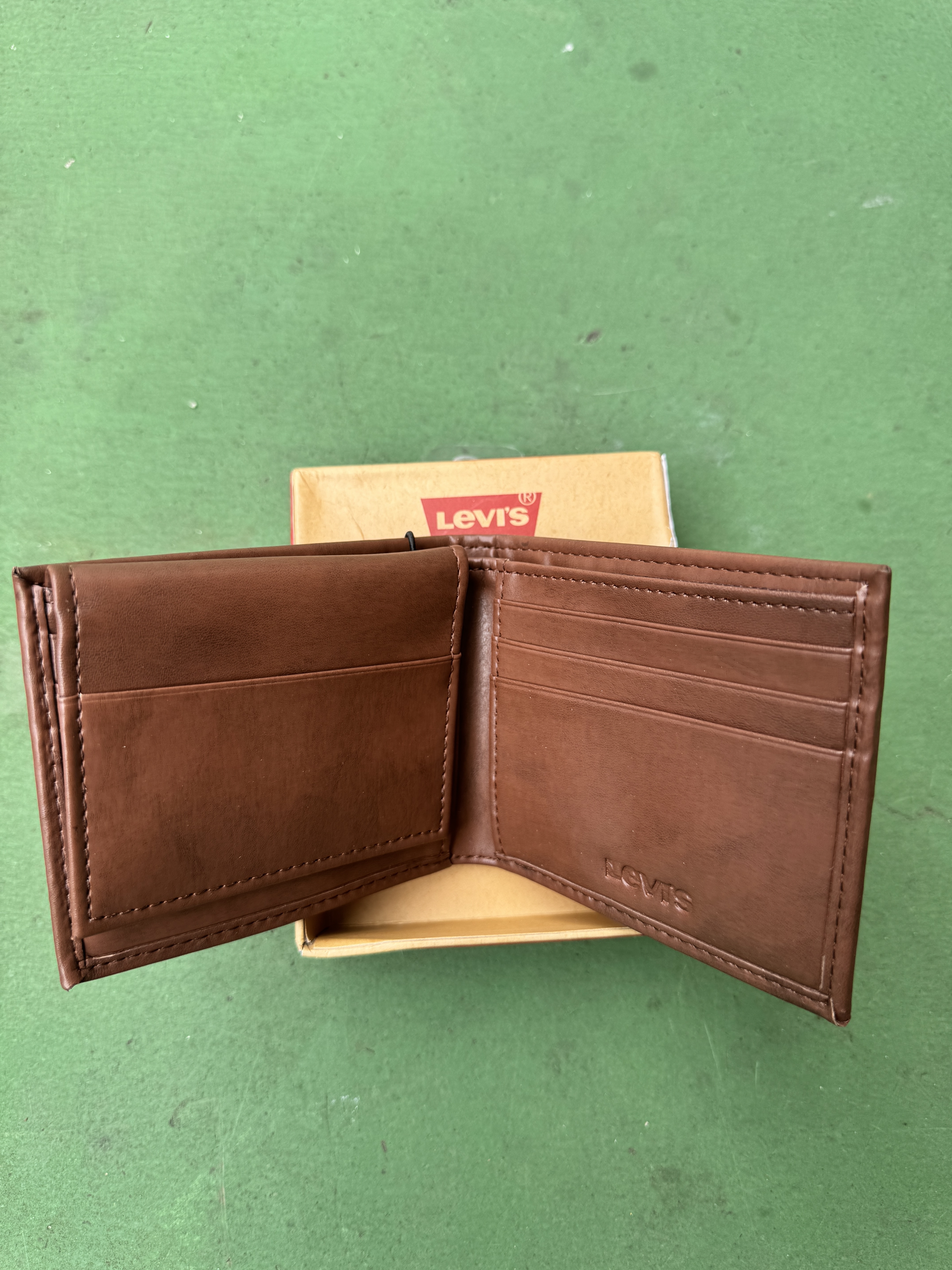 Levi’s 啡色皮銀包 (香港現貨)
