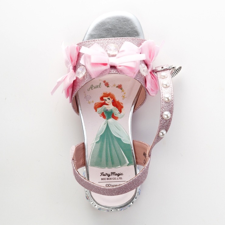 🇯🇵限量預訂 日本直送🇯🇵Cottoli x Disney公主系列美人魚閃亮寶石絲帶涼鞋