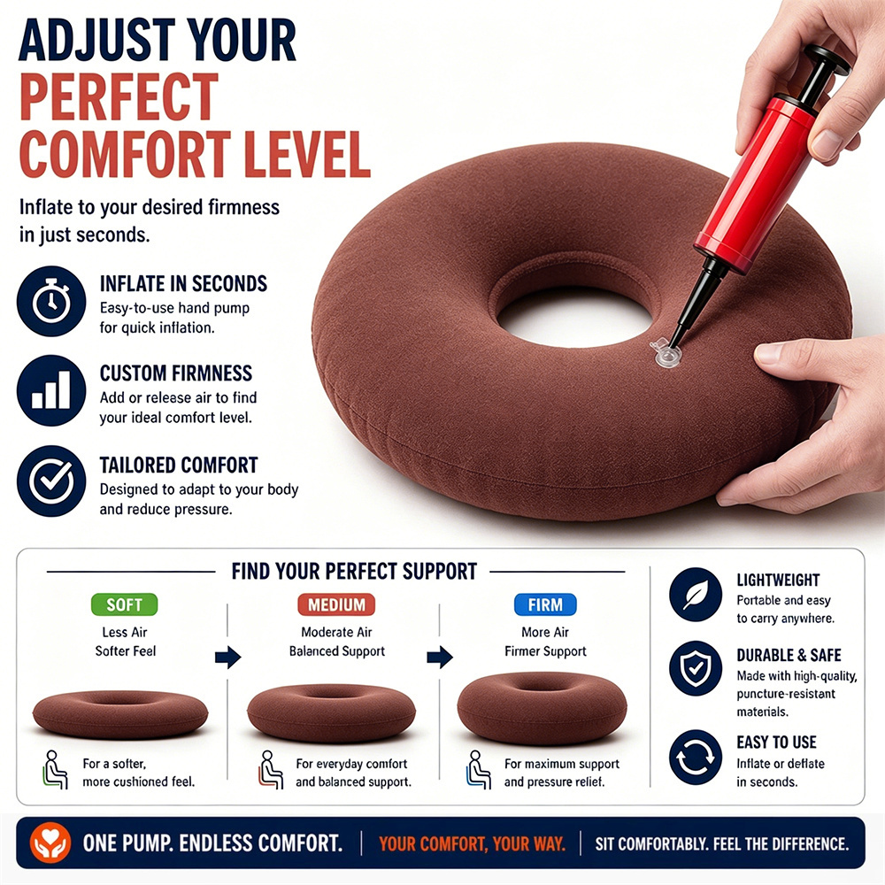 臀部充氣坐墊 咖啡色 盒裝 UB0300