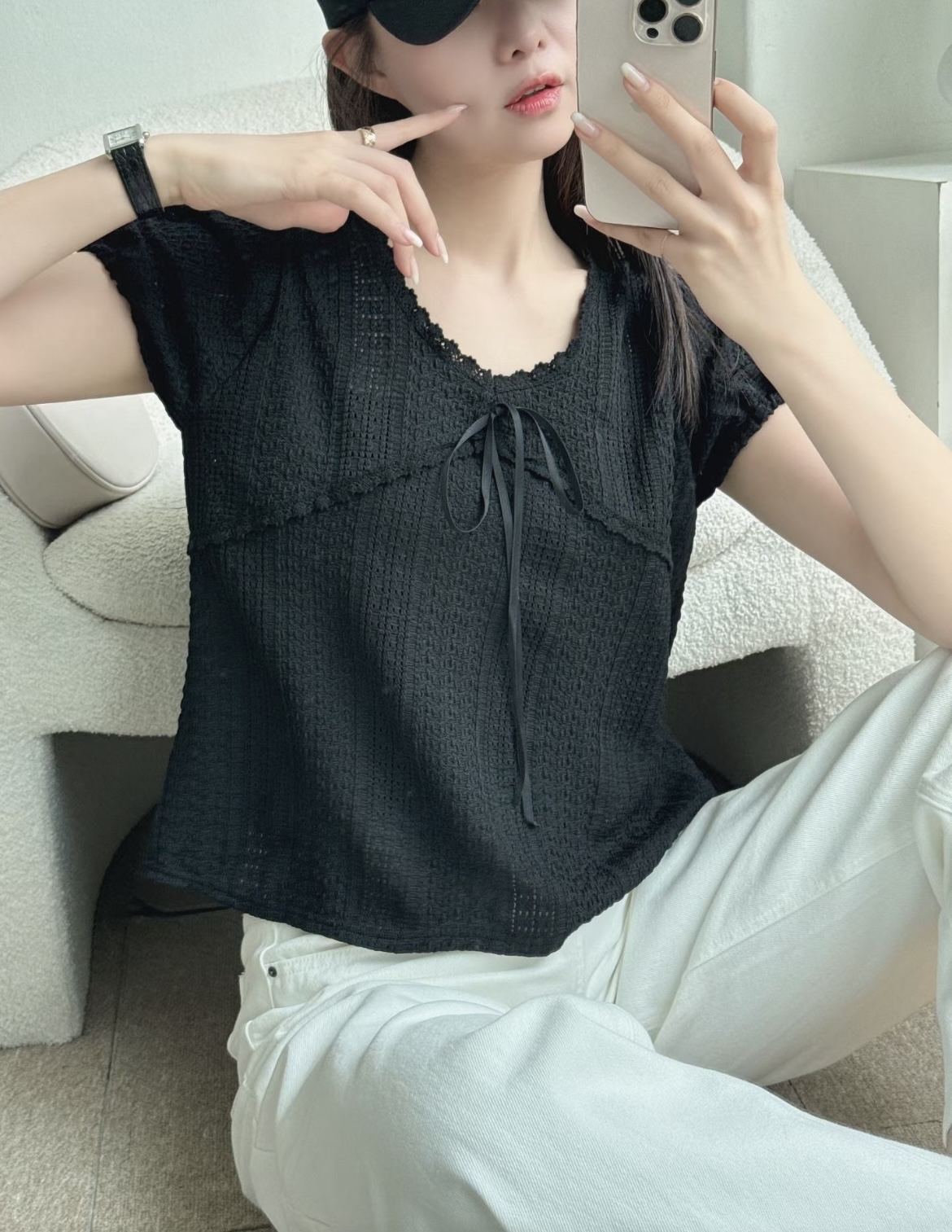 ❥ 甜 美 蝴 蝶 結 娃 娃 上 衣 。 