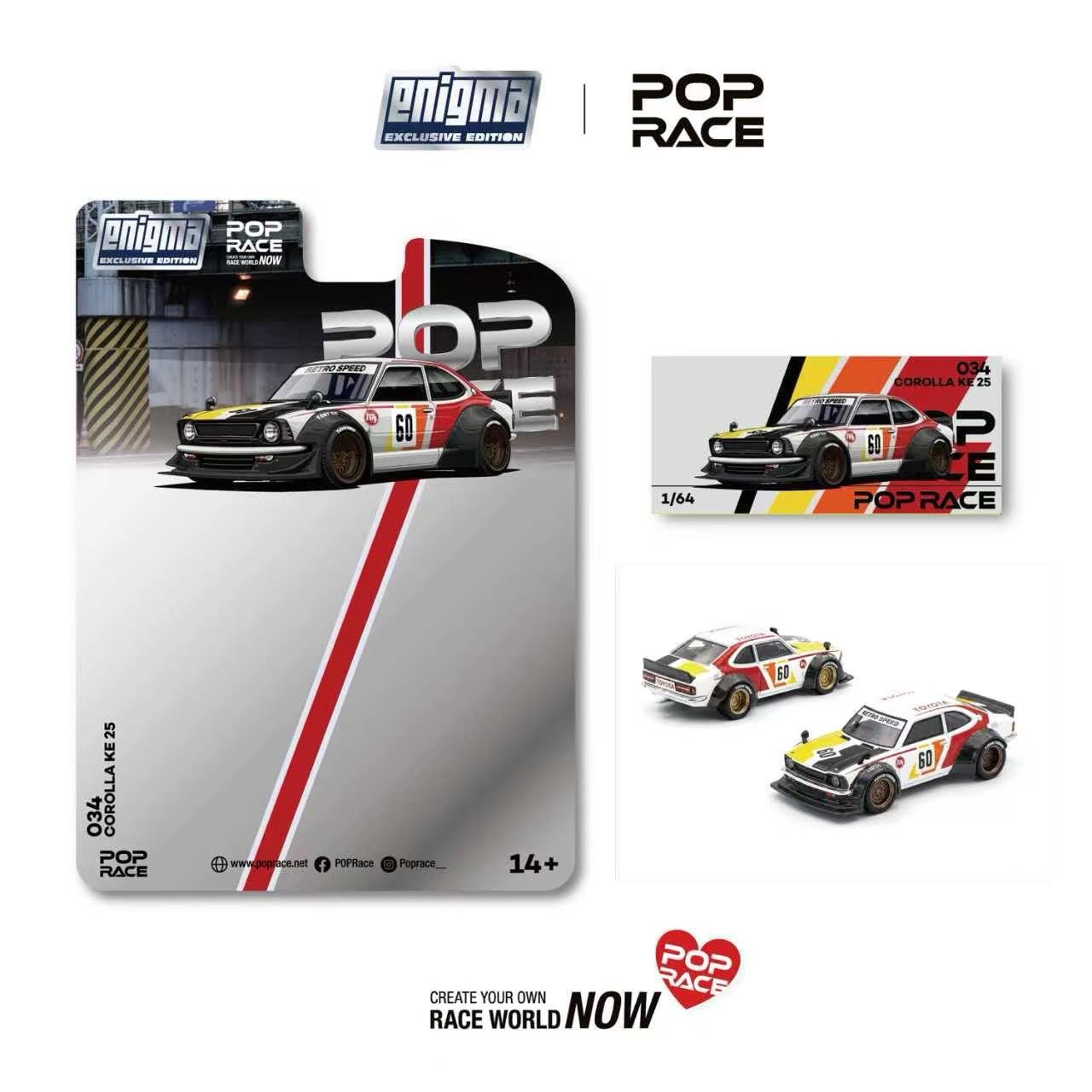 （預訂 Pre Order) Poprace (PRE034） Corolla KE25 Racing