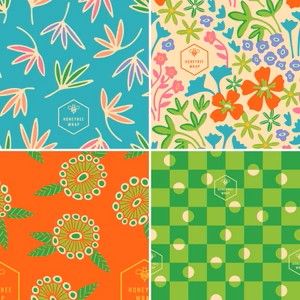 Reusable Bee Wax Wraps (The Kitchen Collection Pack - 4 Pack (S.M.L.XL)