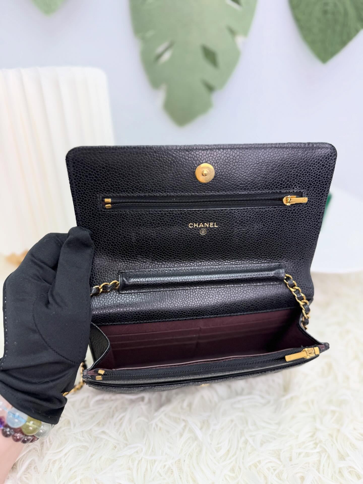 CHANEL🤍PRE OWNED 黑金WOC🖤