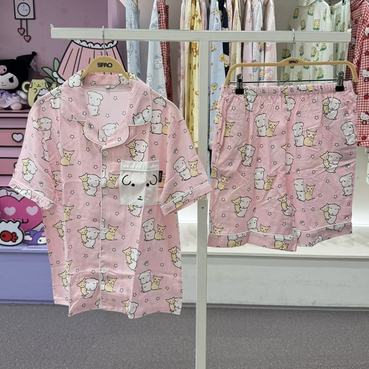 🇰🇷韓國SPAO x 抱抱狗短䄂睡衣套裝