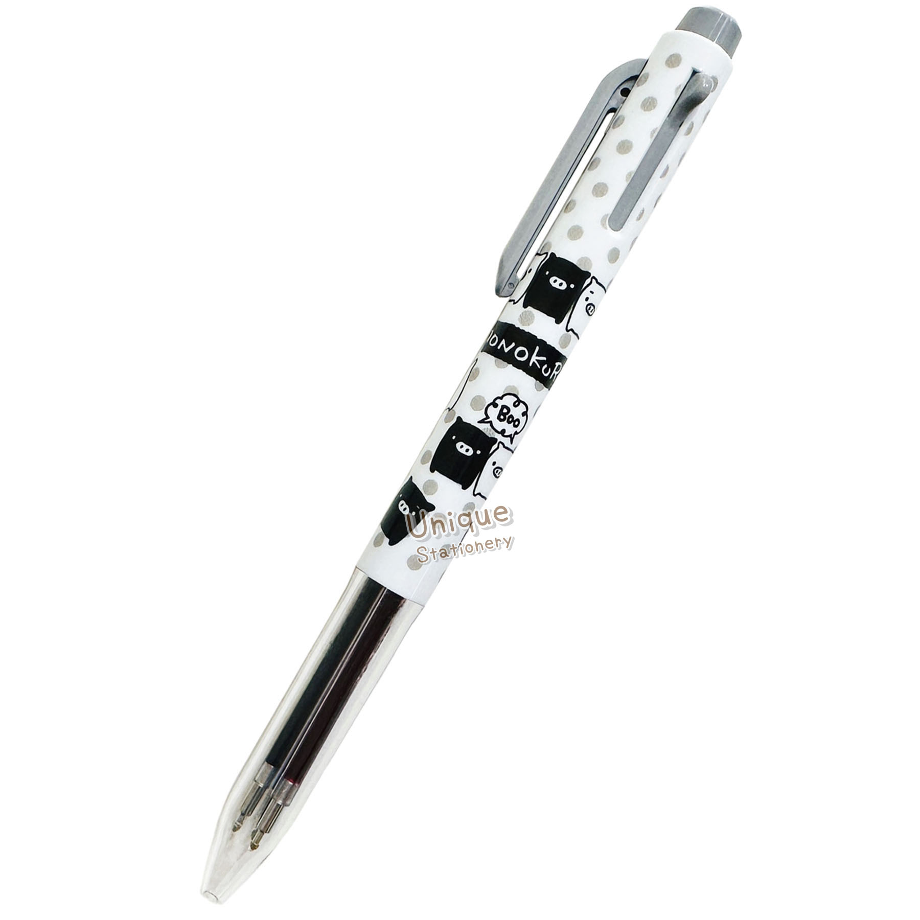 現貨｜San-X Monokuro Boo 黑白豬 日本製 Pentel EnerGel 0.5mm 3色啫喱筆 (PR16203)