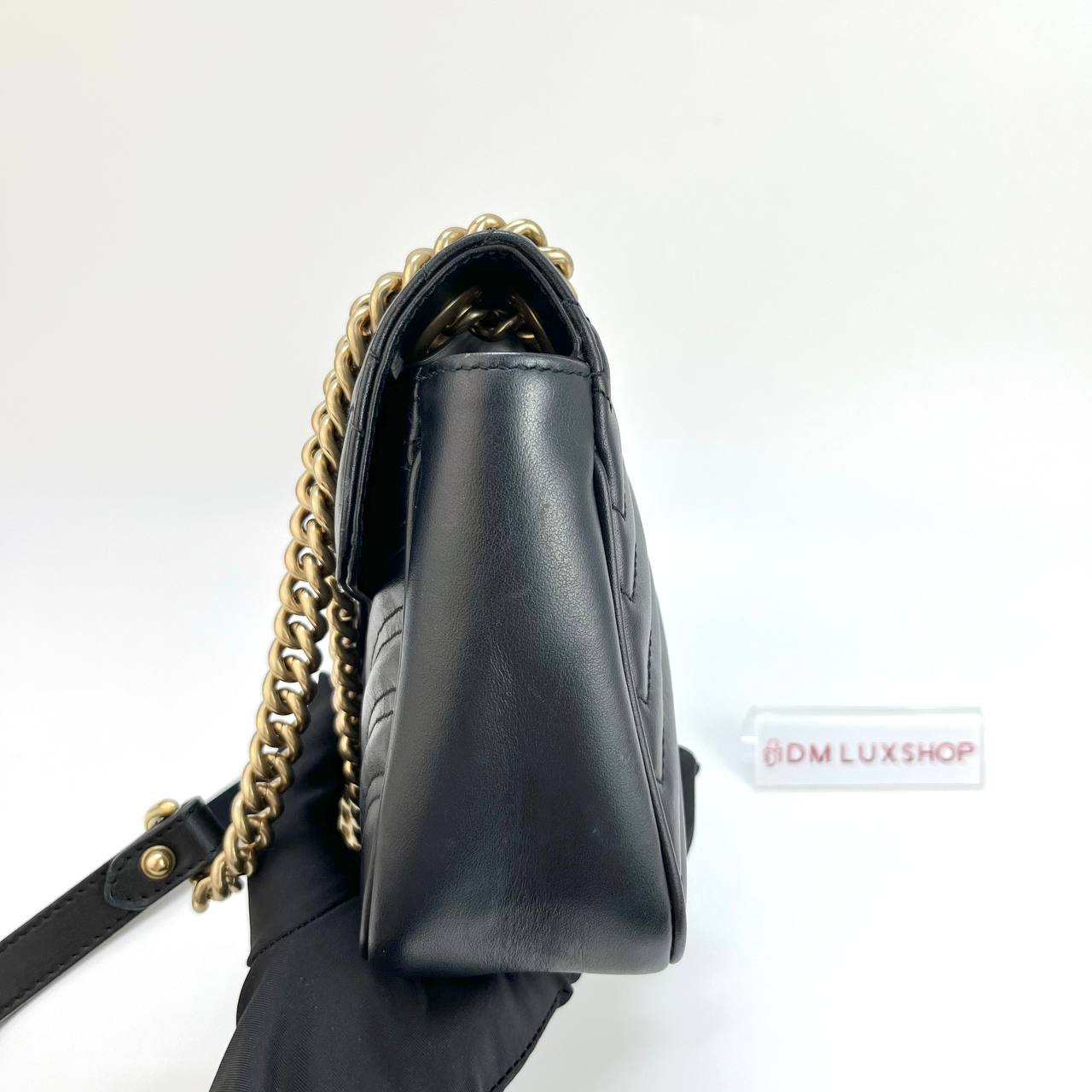 Gucci Black GG Marmont Small GHW