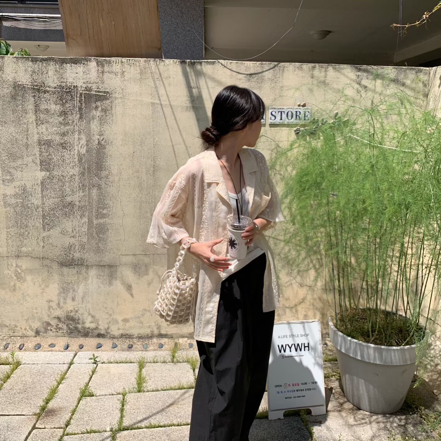 221426 See through短袖恤衫