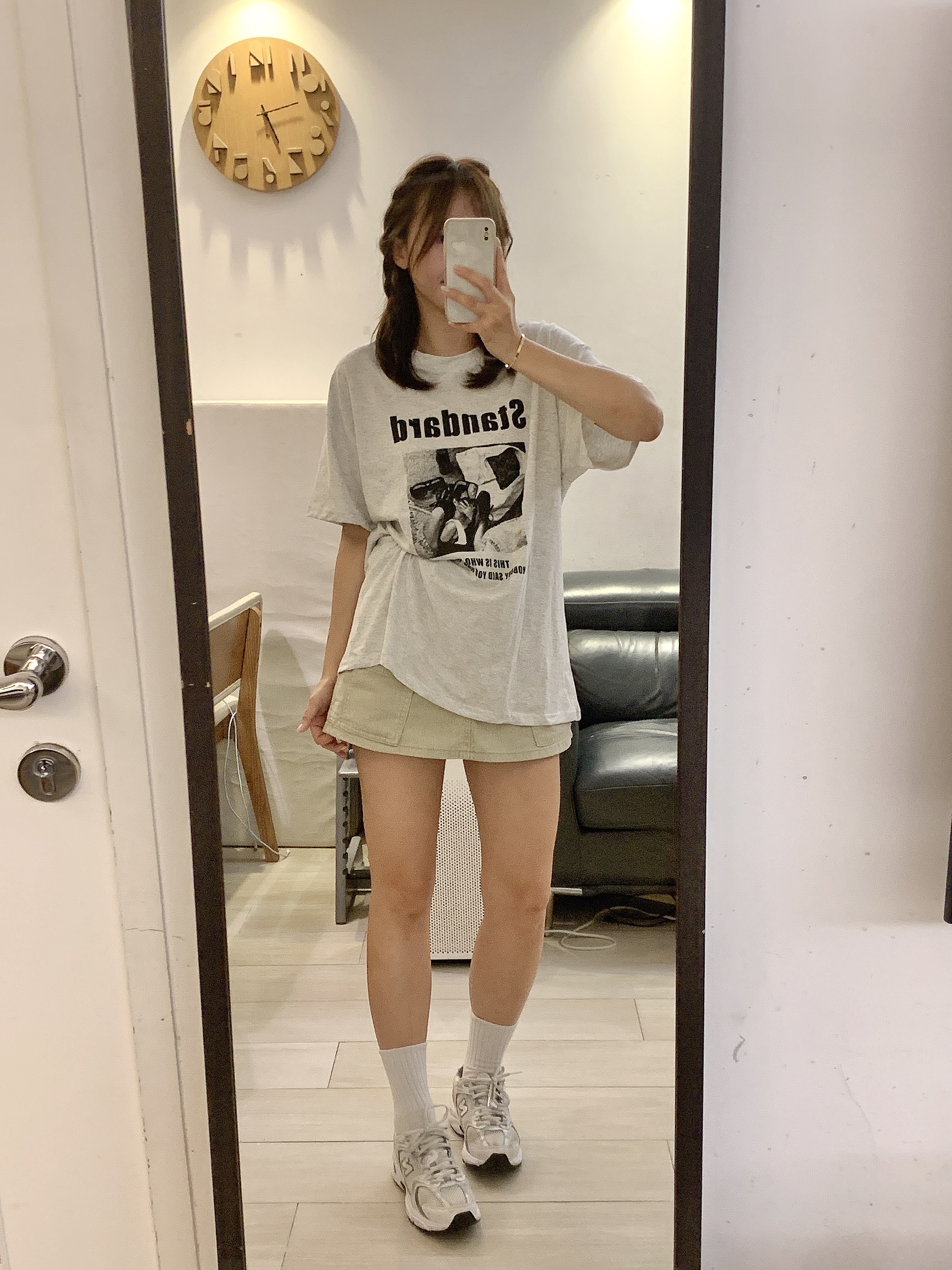 寬鬆大Print Tee(兩色）