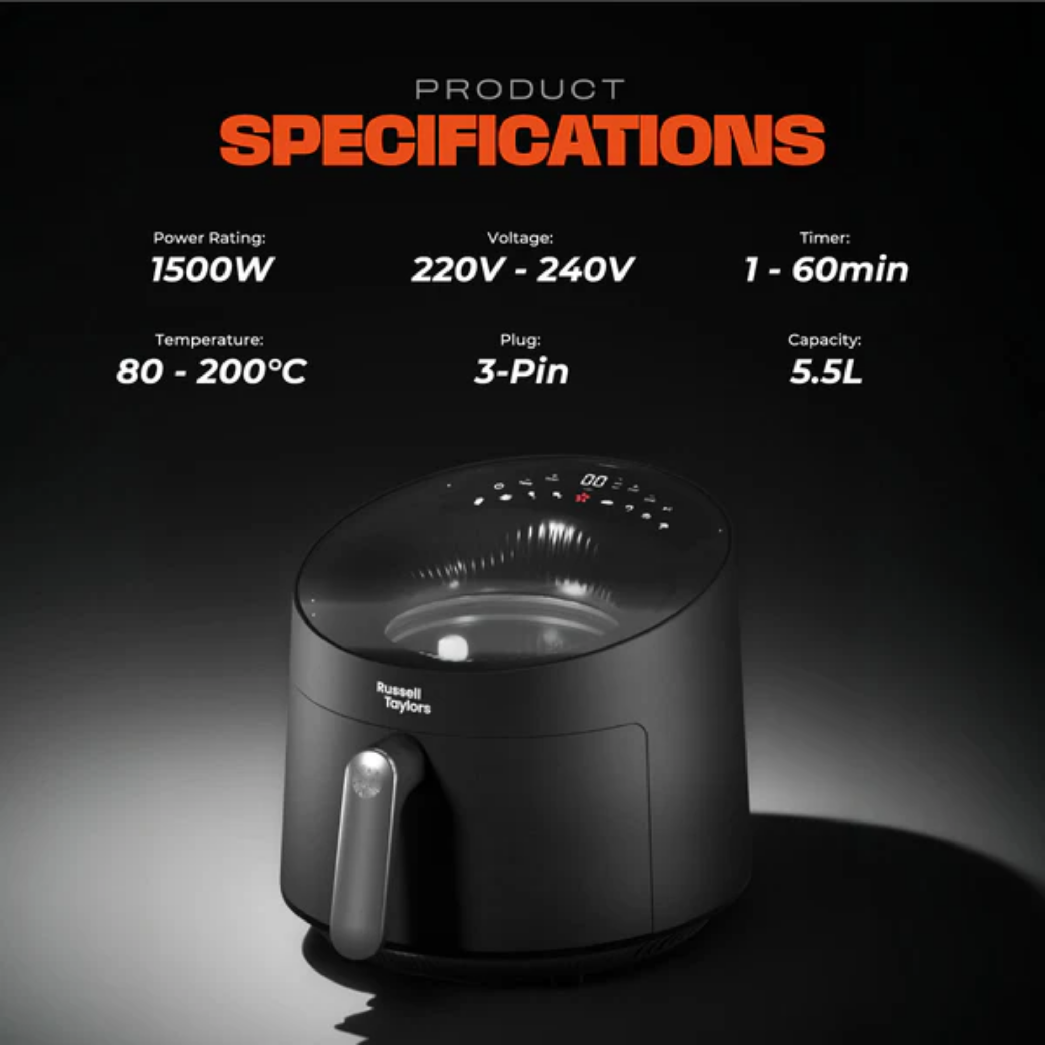 Russell Taylors 10L Digital Air Fryer (Z10)