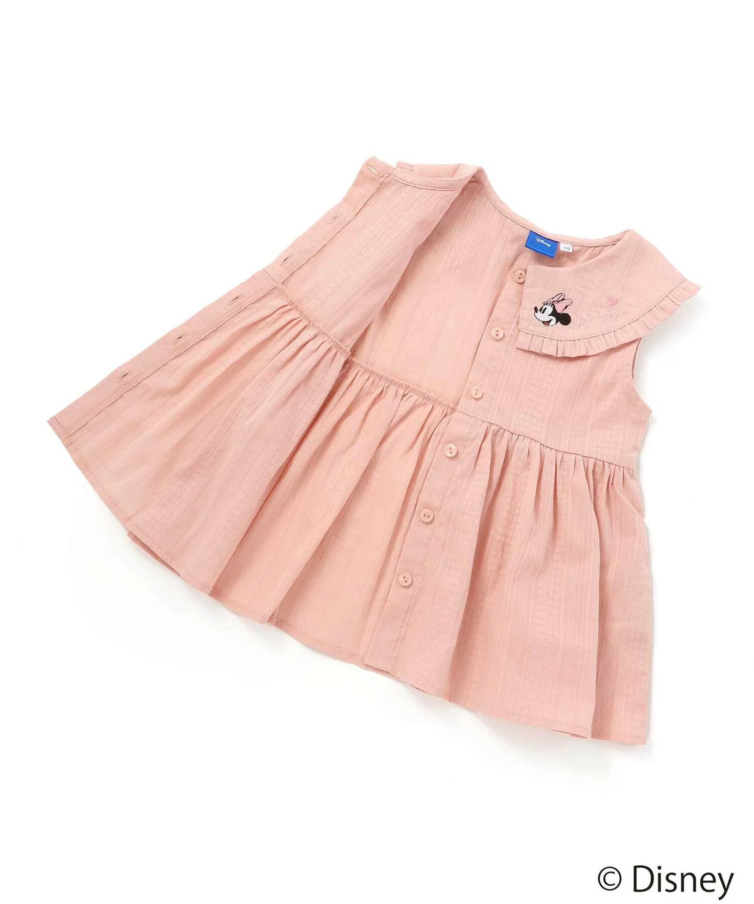 🆕【⭐訂購⭐】🇯🇵 日本直送 🌀#Minnie 刺繡 大領 荷葉邊 束腰 上衣［2款選］🌀[ELFA-0170][260721]