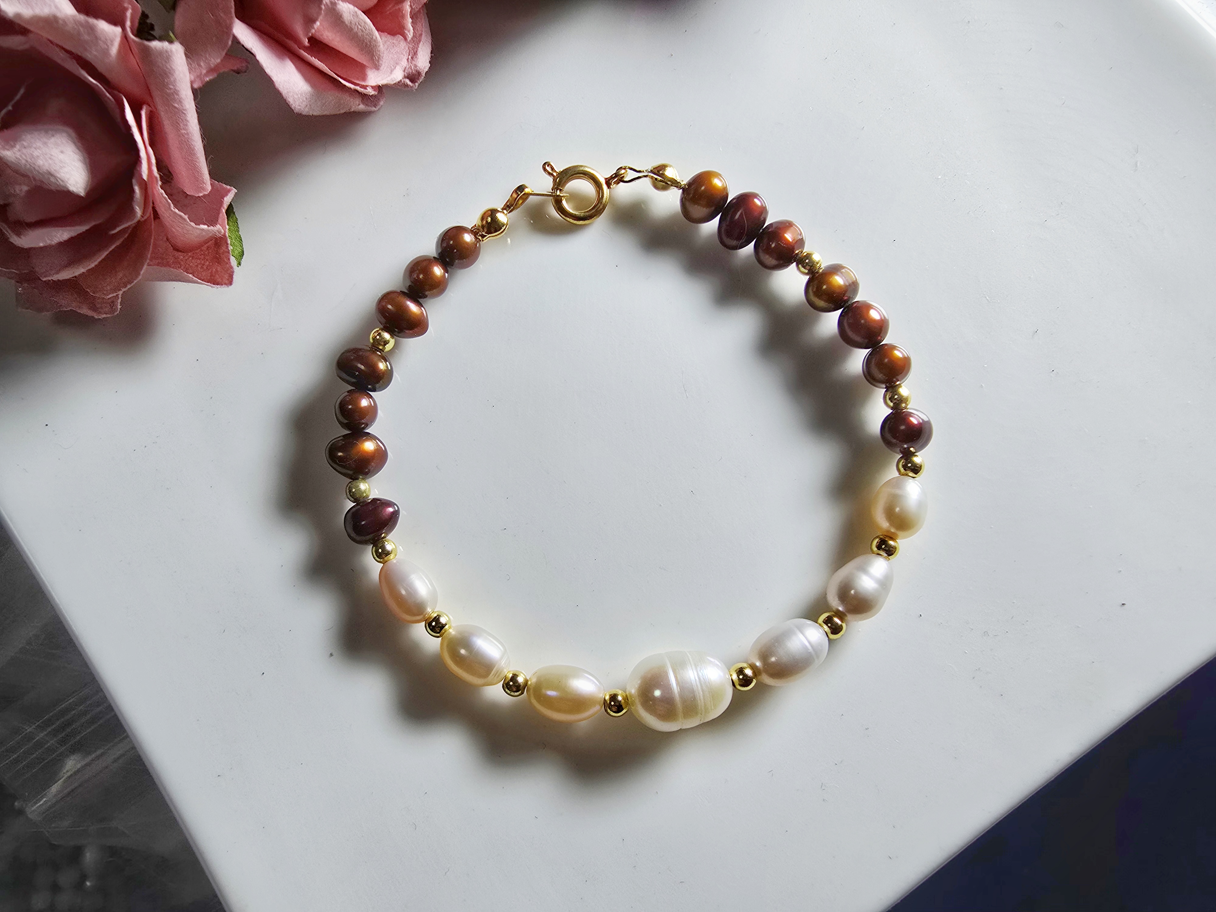 FWP0125-5  天然珍珠復古手鏈