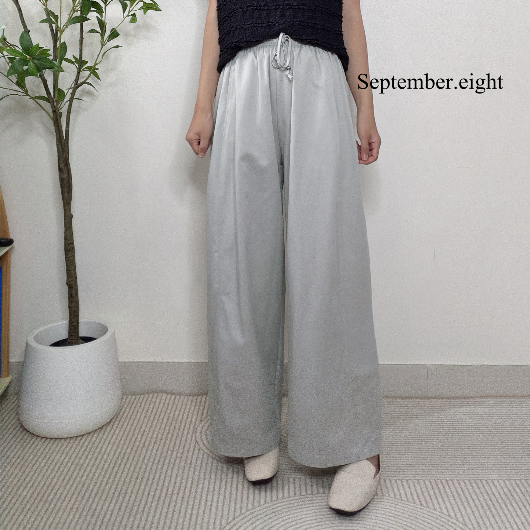 高質直身址布闊褲