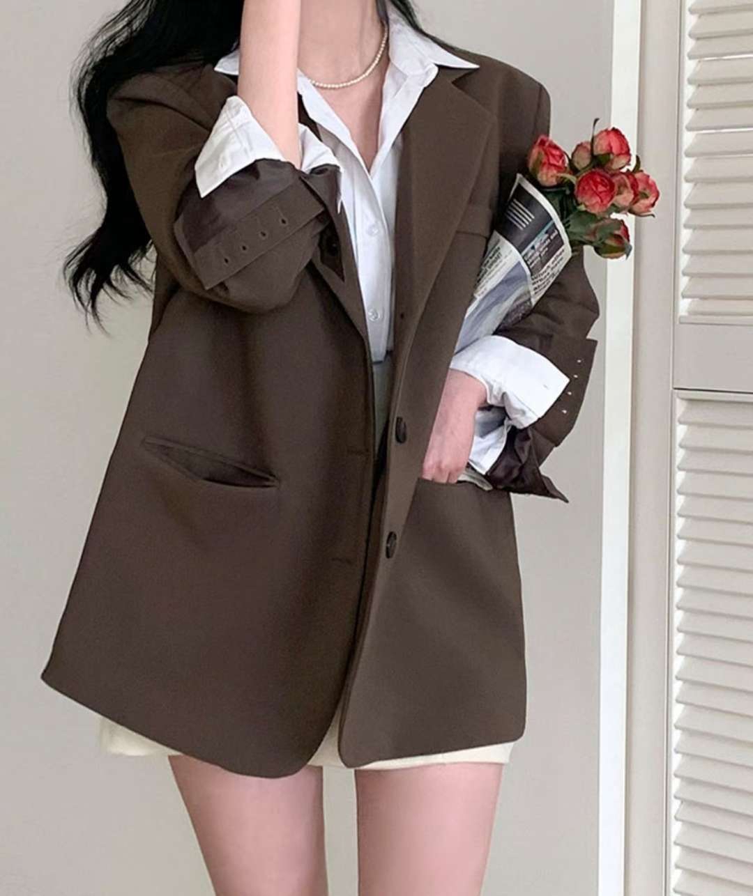 221587 3粒鈕西裝外套