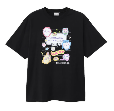 🌸 【預訂】黑色短袖Tee - CHIIKAWA 16/10新品