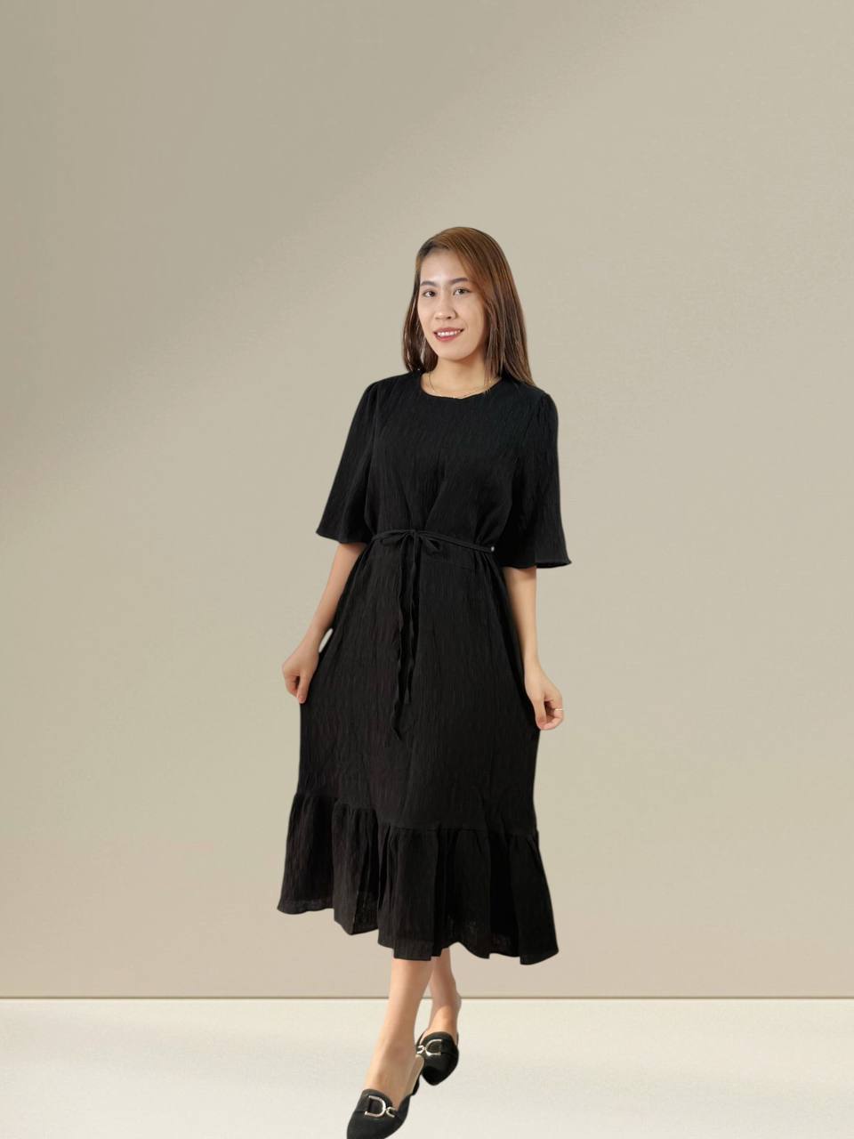 W80030 - Crinkle Serenity Dress