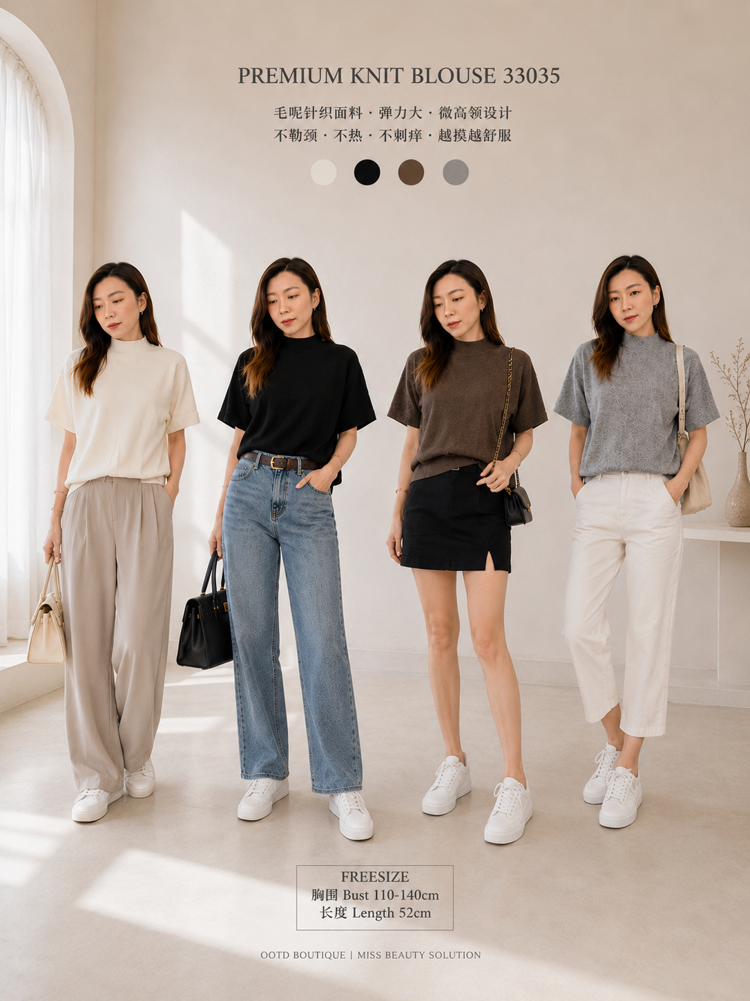 33025 PREMIUM KNIT BLOUSE 