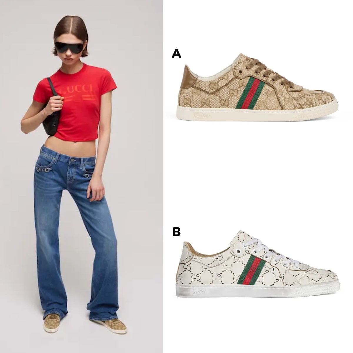 【頂級原單】GUCCI Stretch系列低帮运动鞋