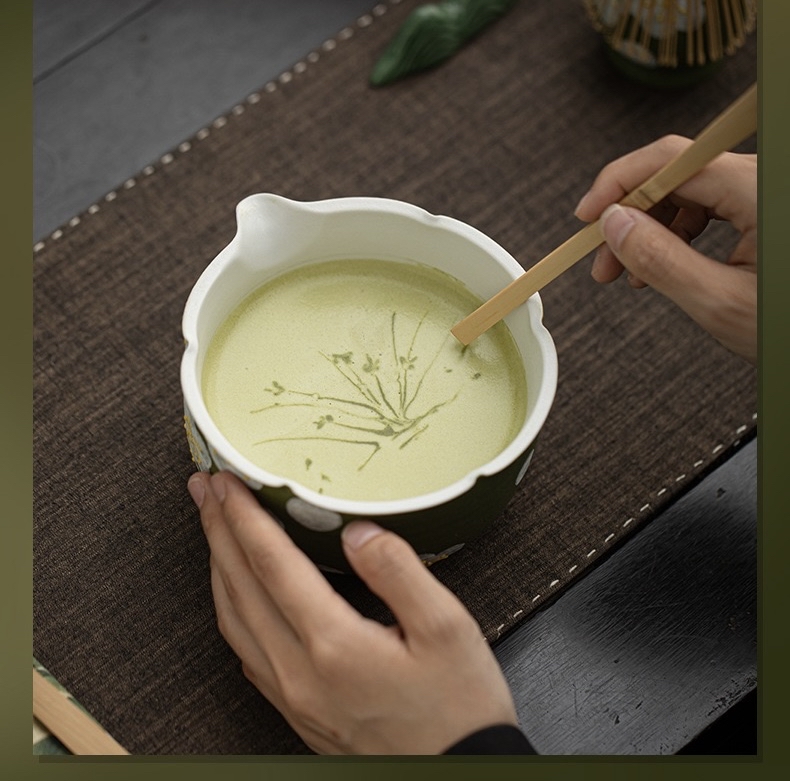 日式抹茶手繪工藝八件套裝
