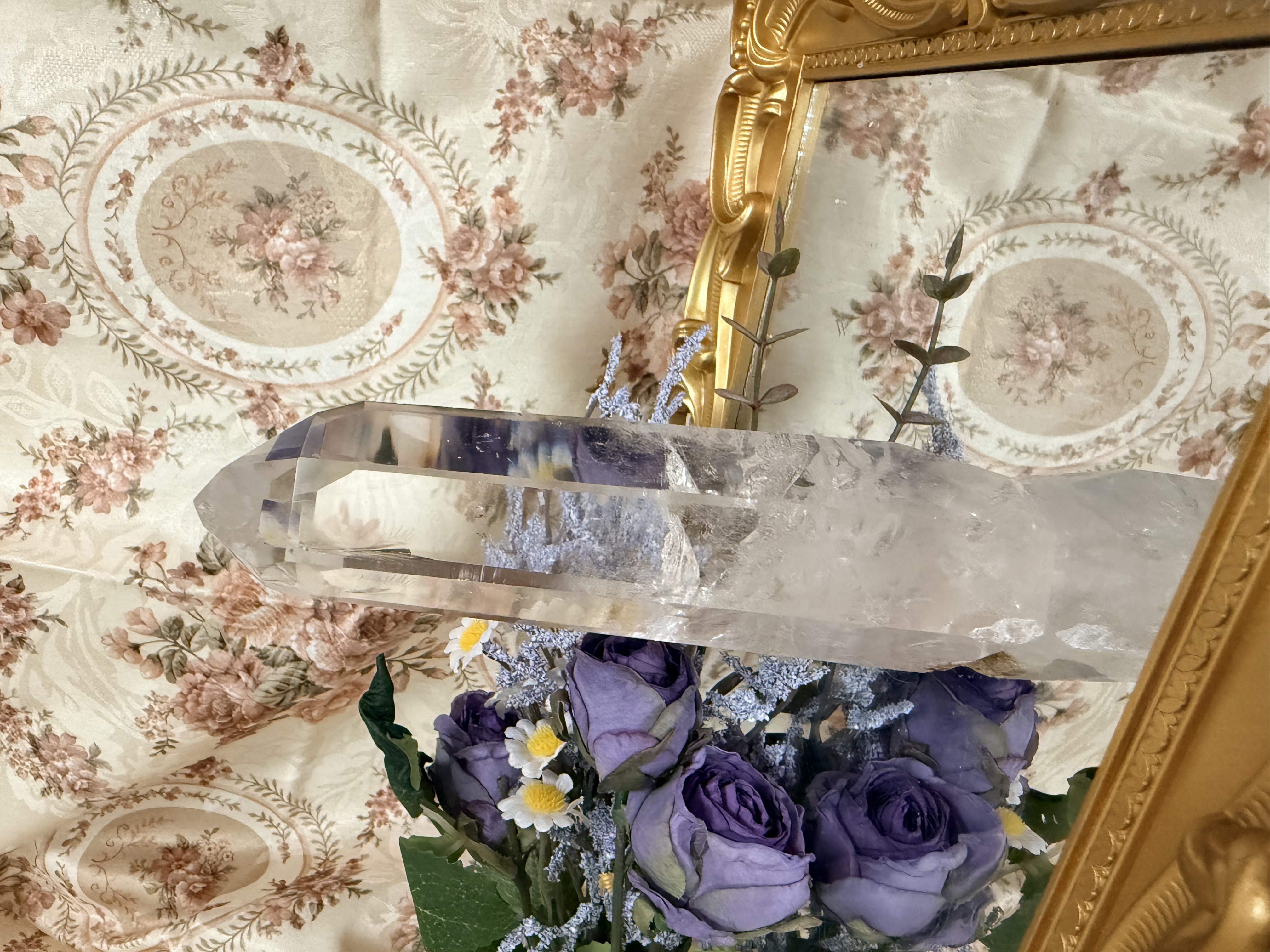 巴西透亮白水晶柱