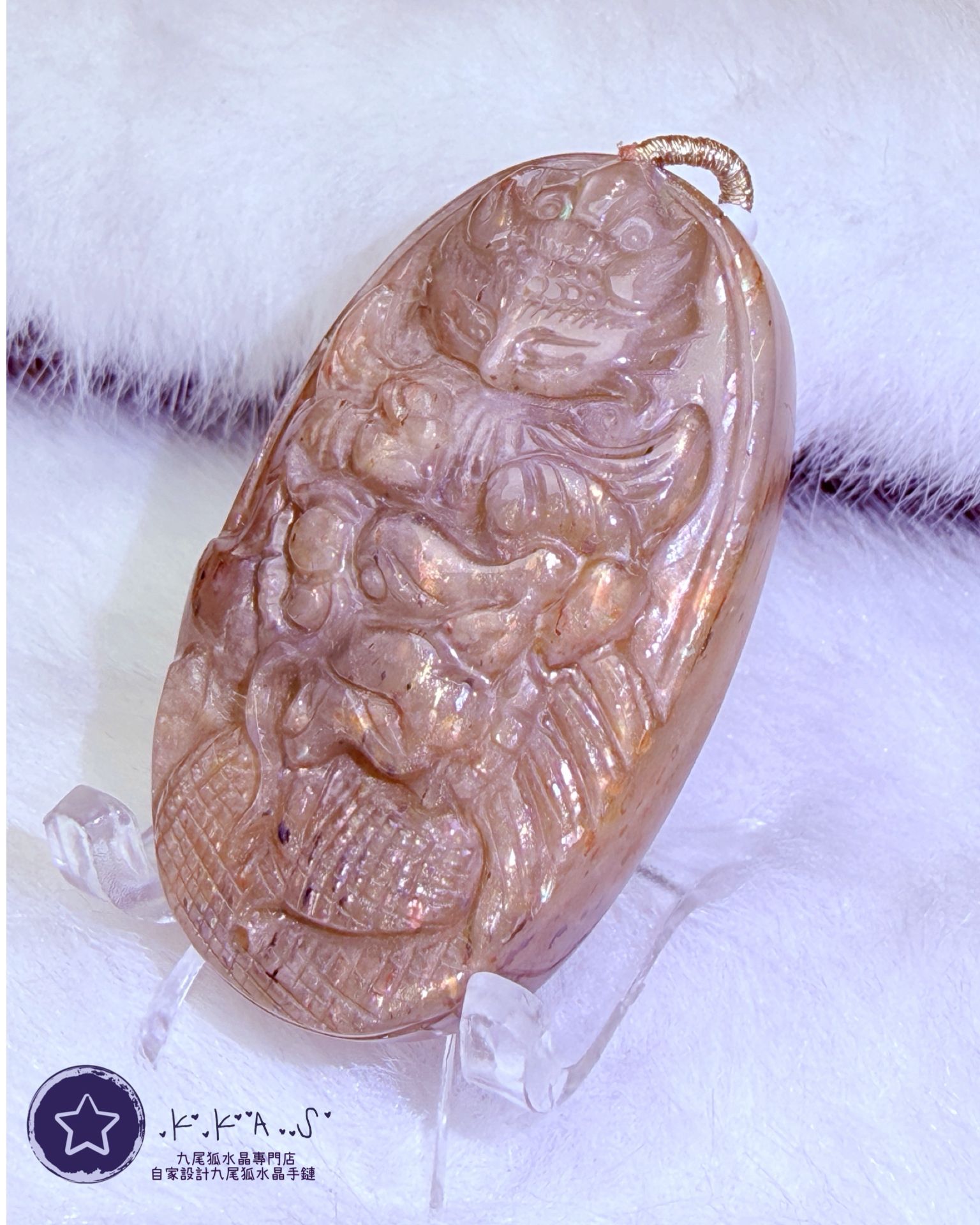 K00206 骨幹 龍狐 - 吊墜/手牌兩用款