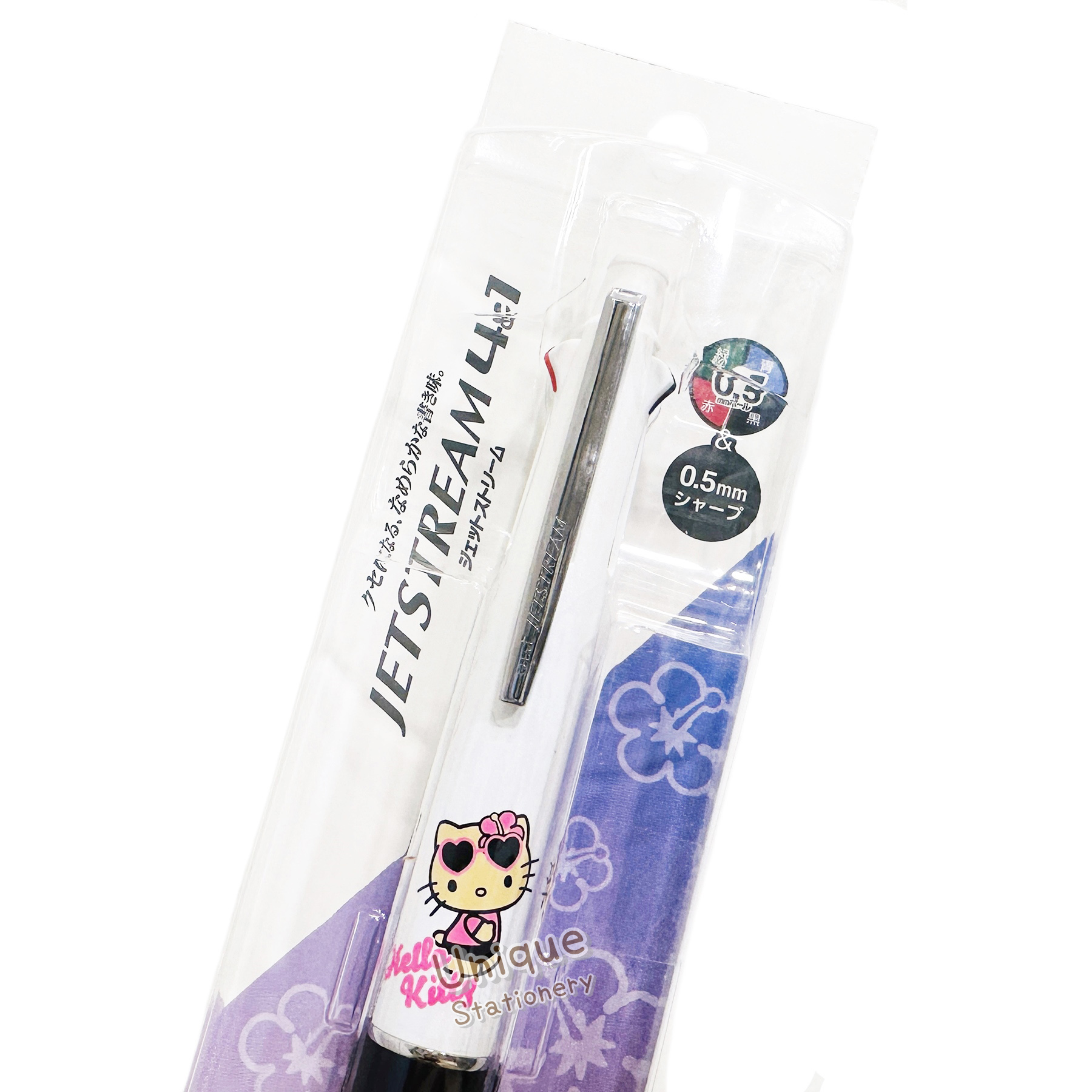 現貨｜Sanrio Hello Kitty 日本製 uni Jetstream 4&1 多功能 5用筆 0.5mm 4色原子筆 + 0.5mm 鉛芯筆 (306969)