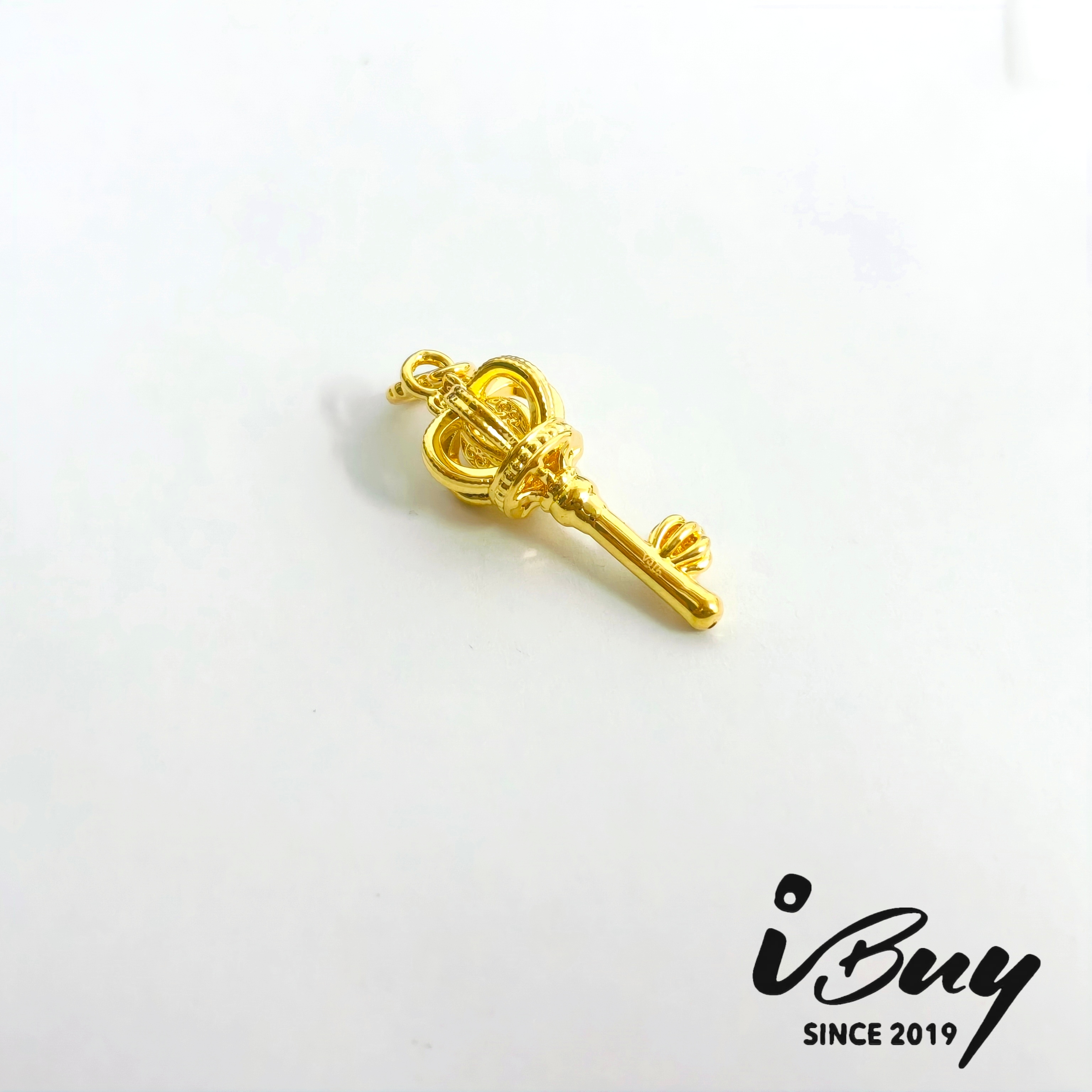 916 HARD GOLD CROWN KEY CHARM 916 硬金 王冠钥匙串咀