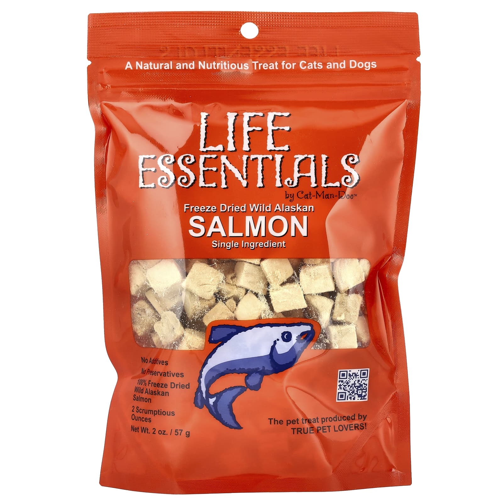 LIFE ESSENTIALS Cat-Man-Doo 野生阿拉斯加鮭魚凍乾寵物零食 貓狗通用 無添加