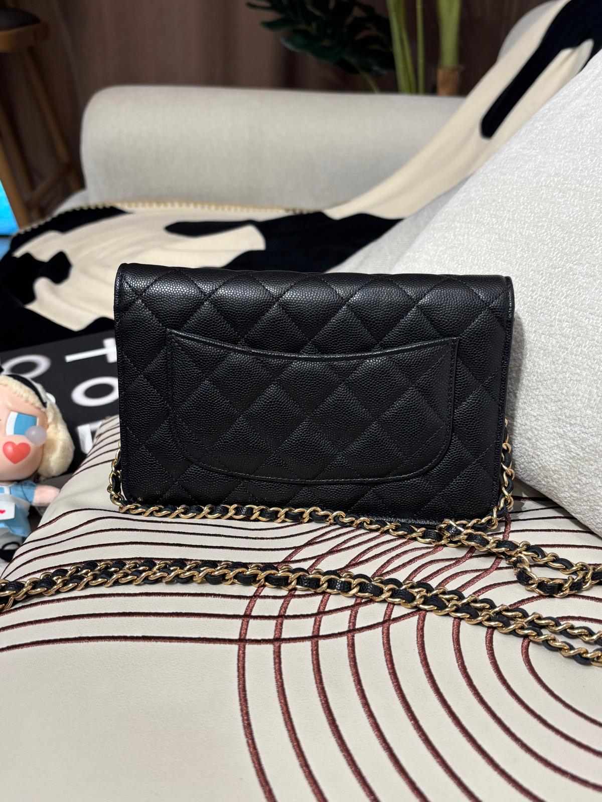 Chanel Wallet On Chain AP3076 poker 限量特別版撲克牌 黑色荔枝牛皮  100%Authentic, 99%New Unused ✅專門店收據✅Dust bag ✅Box