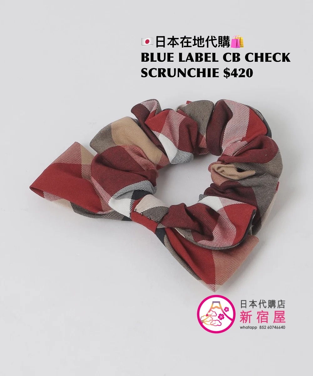 BLUE LABEL CB CHECK SCRUNCHIE
